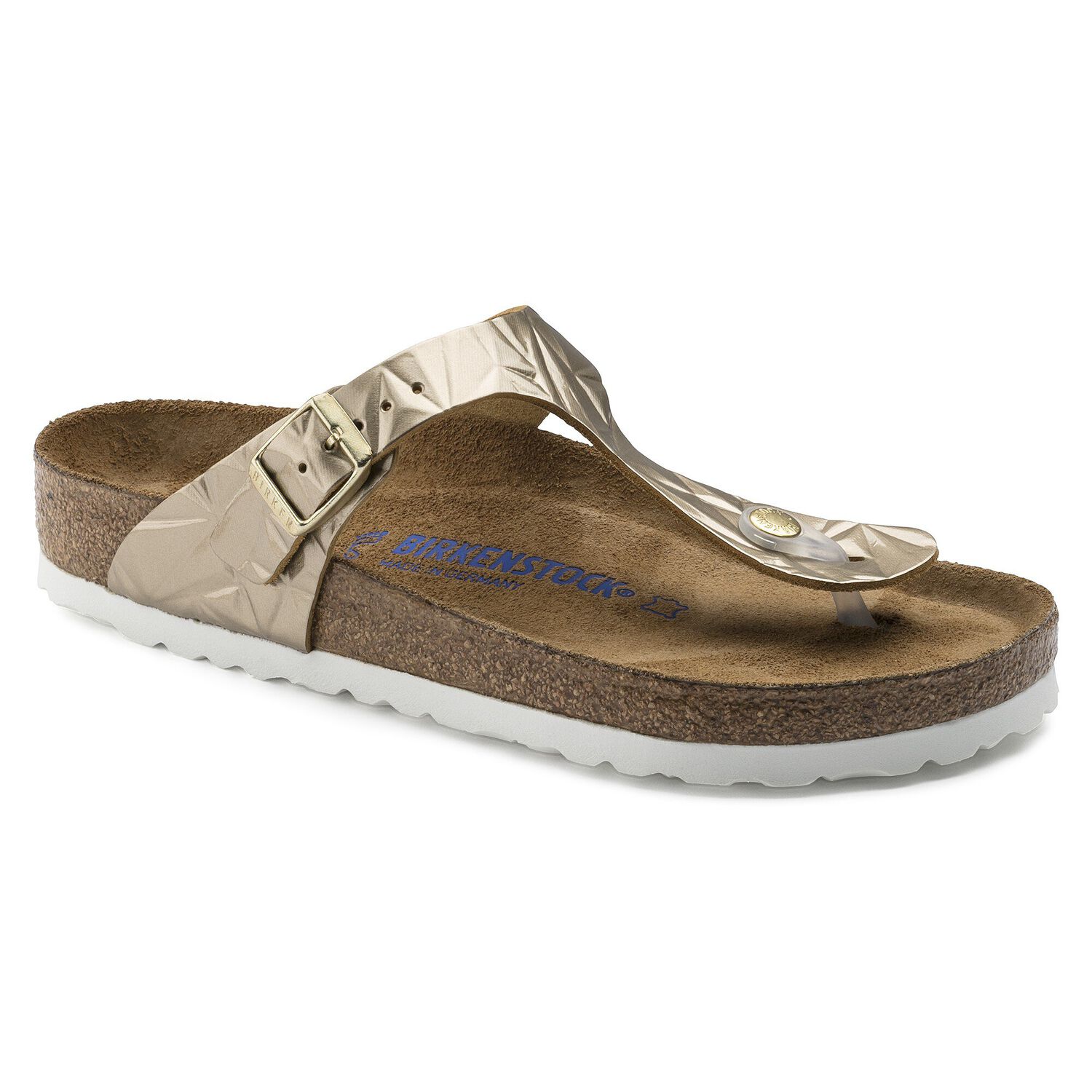 Gizeh Natural Leather Soft Footbed Spectral Platinum | BIRKENSTOCK