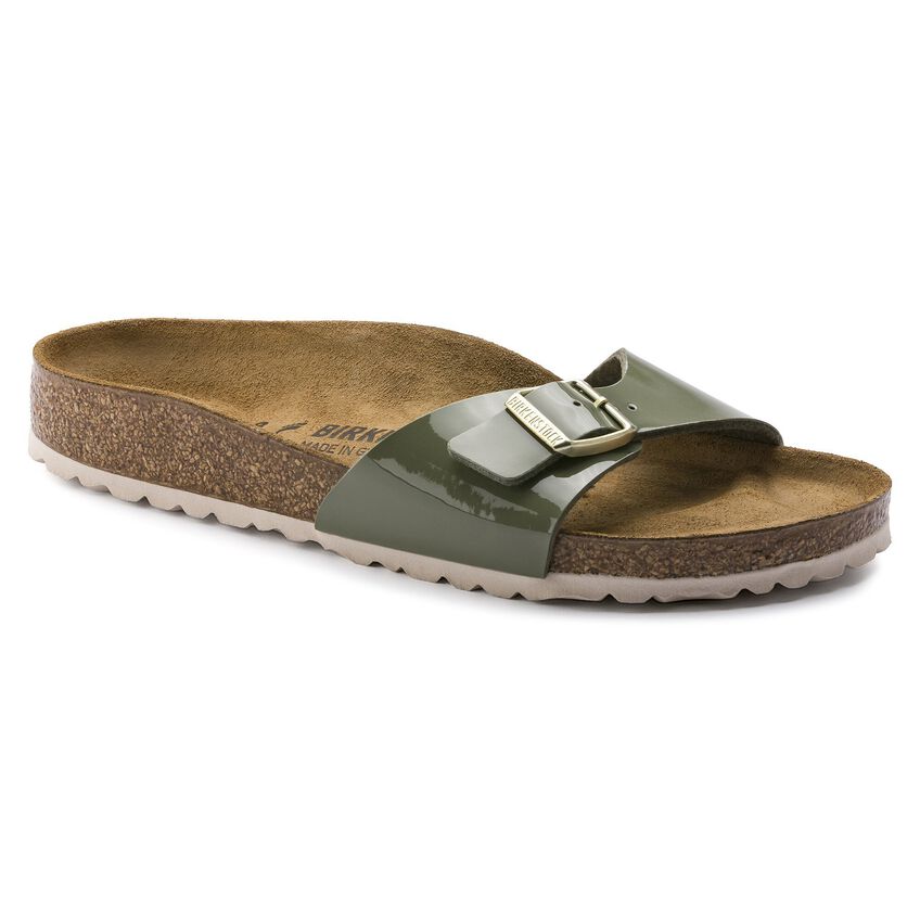 Madrid Birko-Flor Patent Khaki Madrid Birko-Flor Patent Khaki