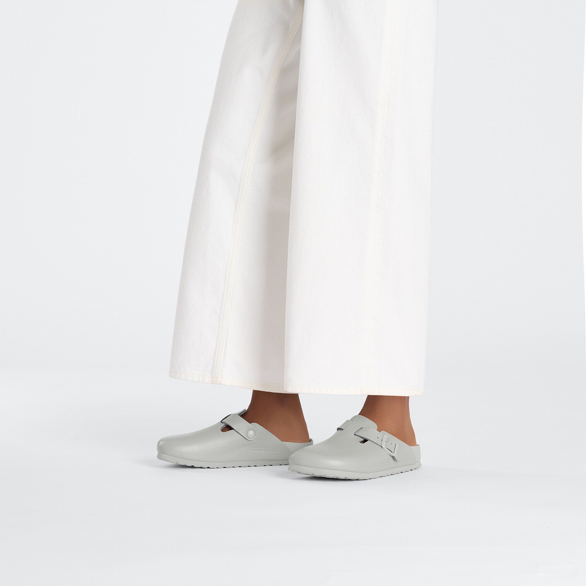 Boston / ボストン スムースレザー ミネラルグレイ | BIRKENSTOCK