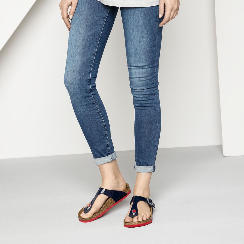 Gizeh Birko Flor Patent Dress Blue Shop Online At Birkenstock