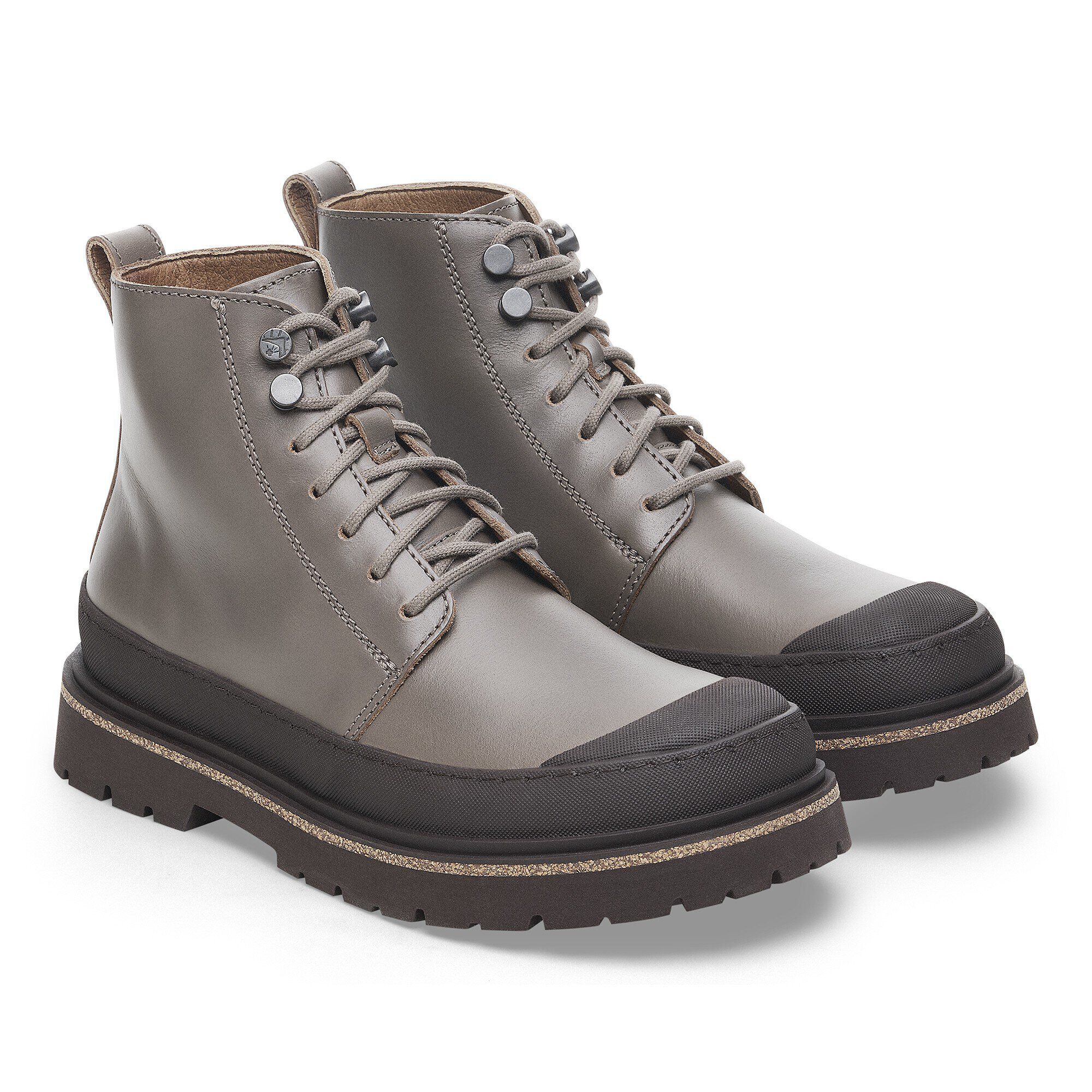 Prescott Men Waxy Leather Concrete Gray BIRKENSTOCK