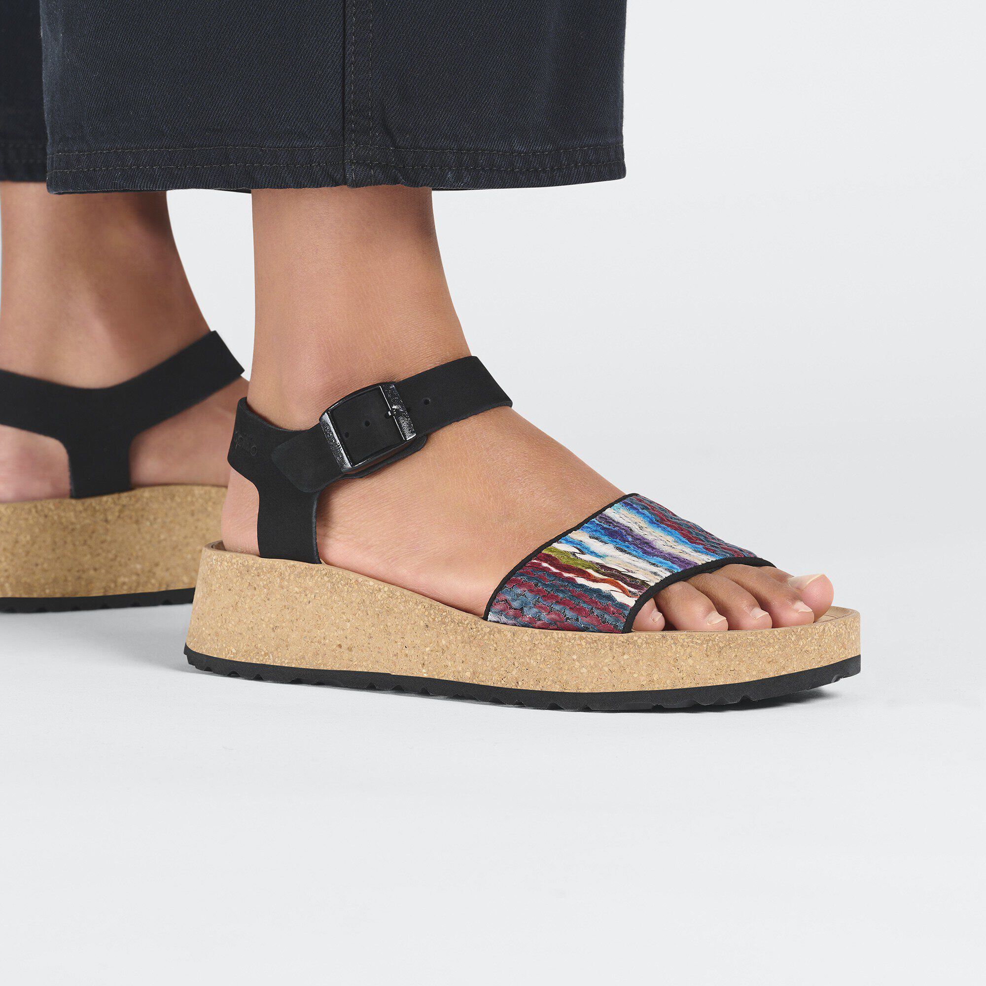 Fake birkenstocks with ankle strap clearance