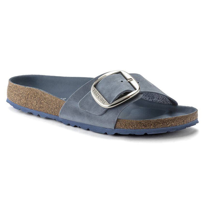 Laboratorium Wizard zadel Madrid Big Buckle Oiled Leather Dusty Blue | BIRKENSTOCK