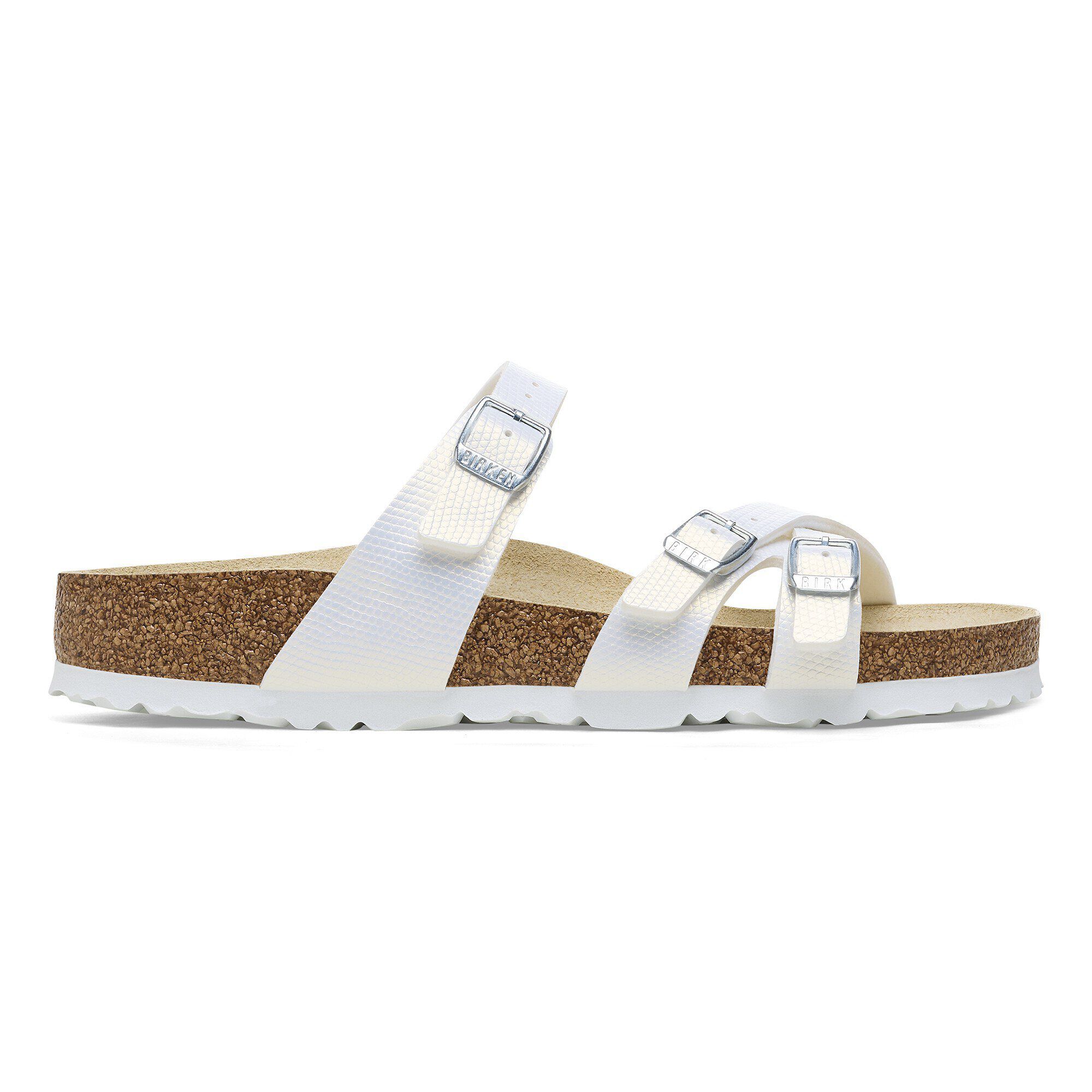Franca Birko-Flor Embossed Shiny Lizard White | BIRKENSTOCK