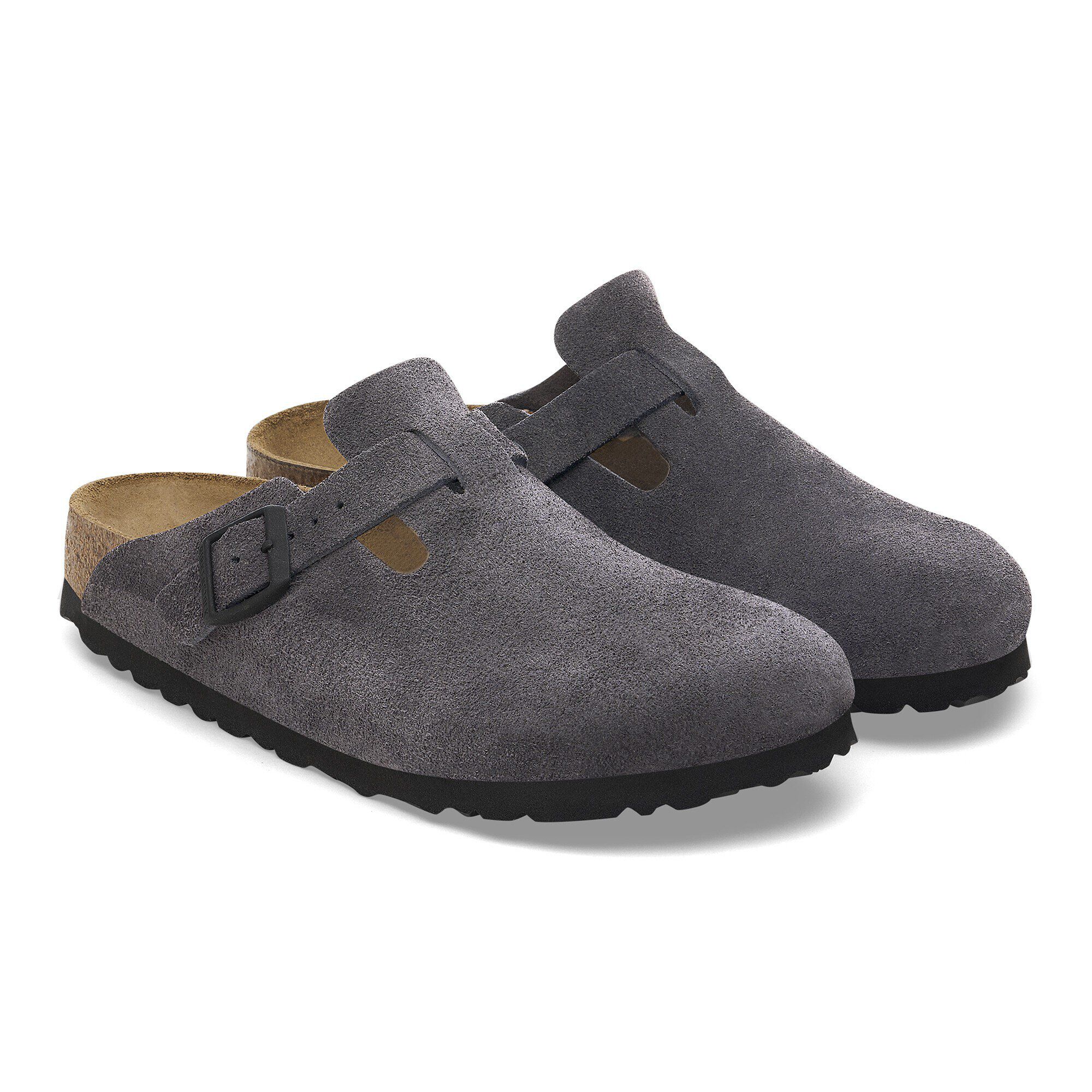 Boston Suede Leather Velvet grey BIRKENSTOCK