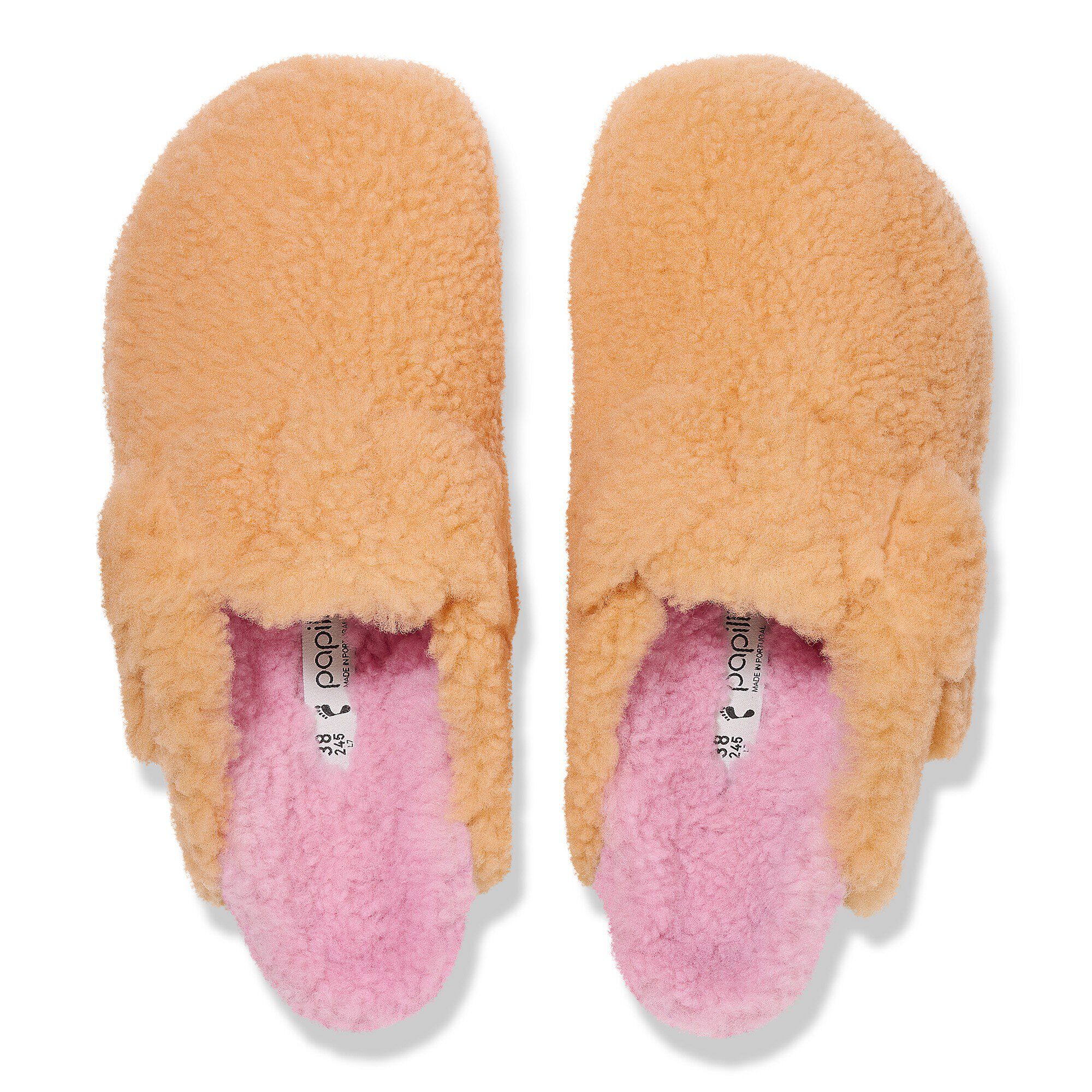 Boston Big Buckle Platform Fur Papaya/Candy Pink | BIRKENSTOCK