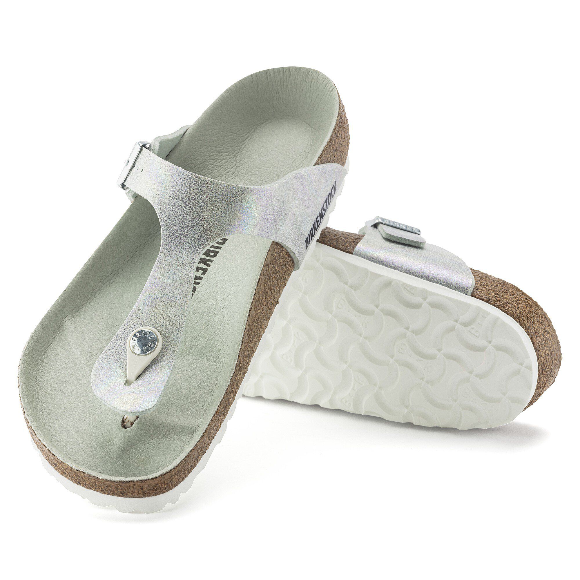 Birkenstock gizeh galaxy silver on sale