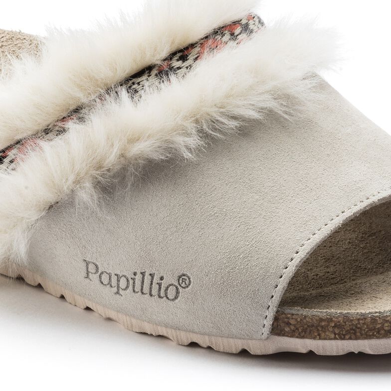Amber Suede Leather/Fur Cozy Offwhite Amber Suede Leather/Fur Cozy Offwhite