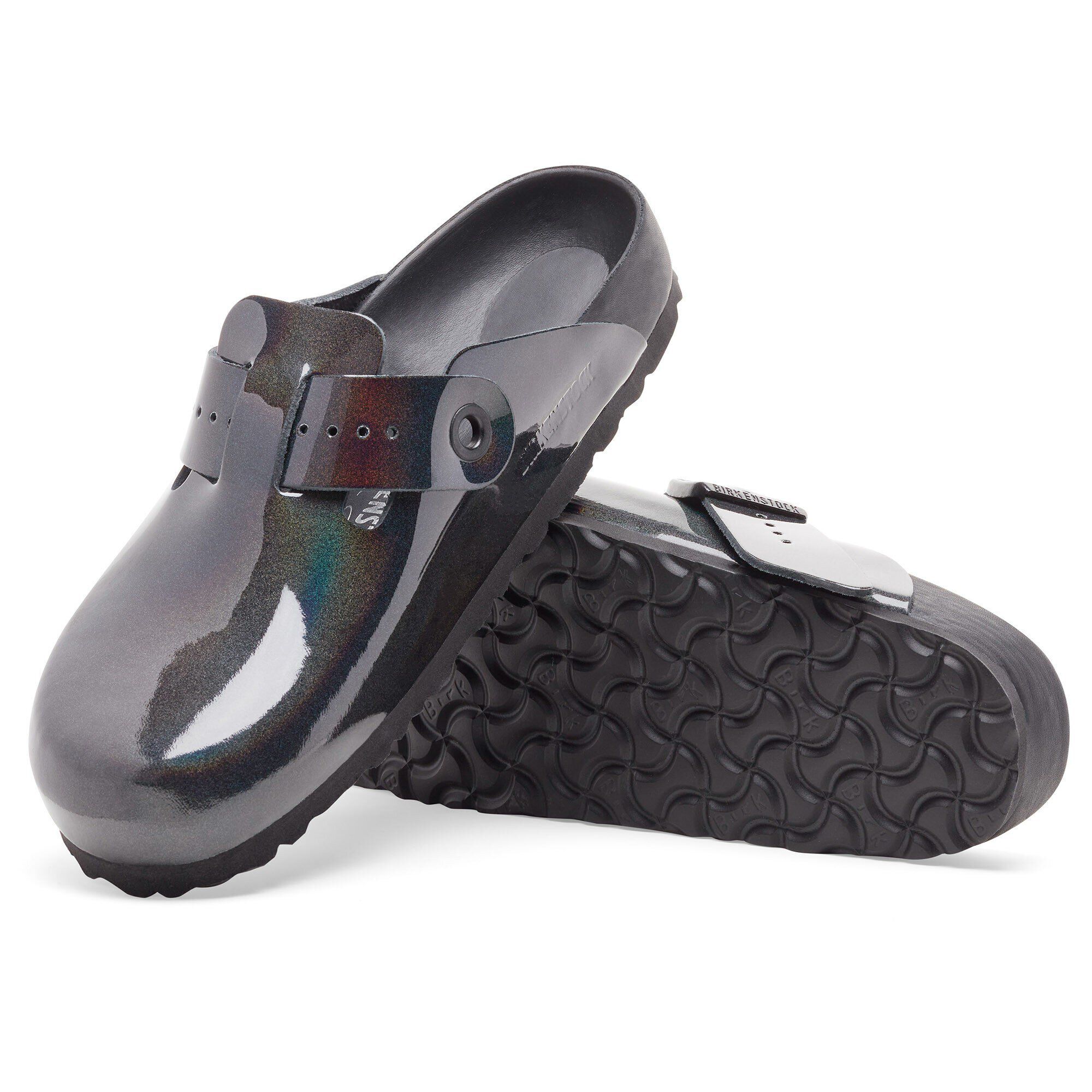 Rick Owens Boston Natural Leather Black Iridescent | BIRKENSTOCK