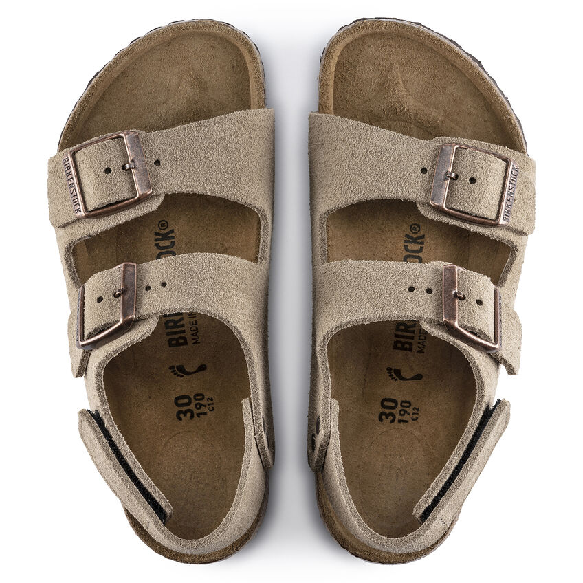 stopcontact Reductor Grootste Milano HL Suede Kids Suede Leather Taupe | BIRKENSTOCK