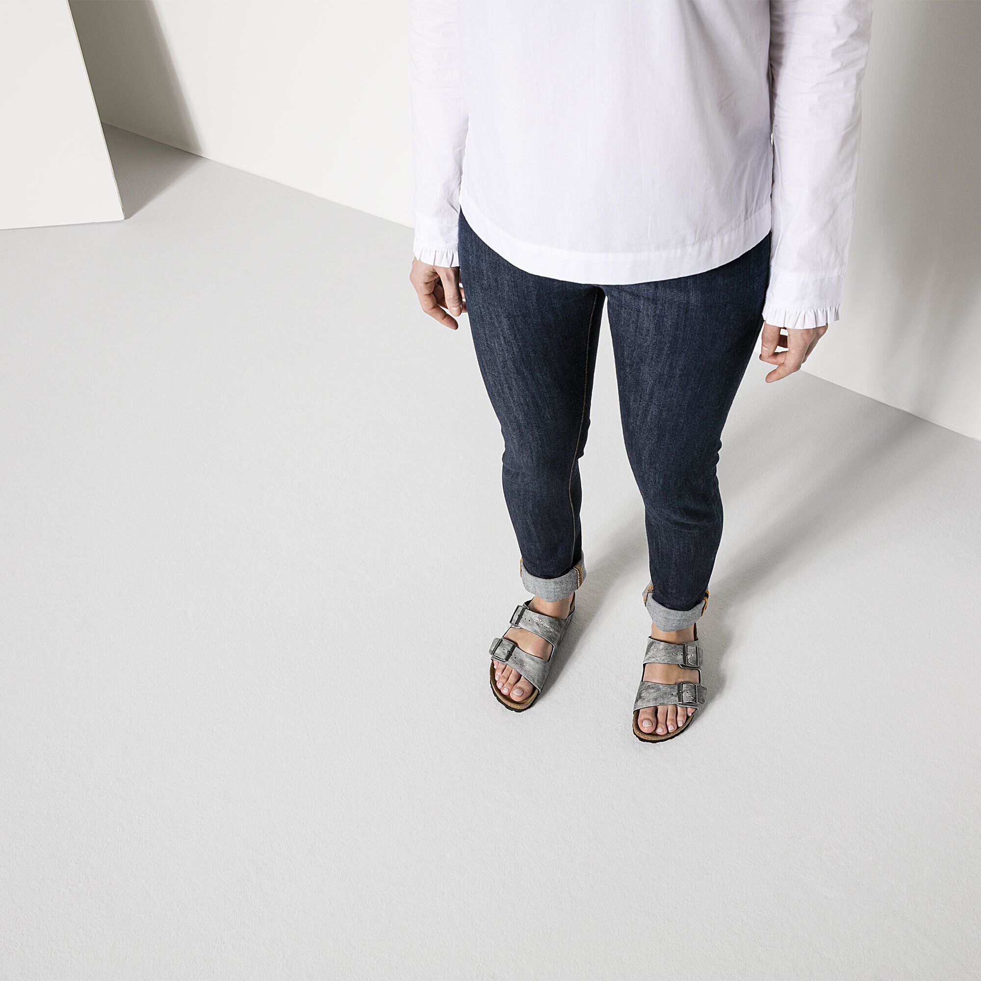 birkenstock jeans washed out blue