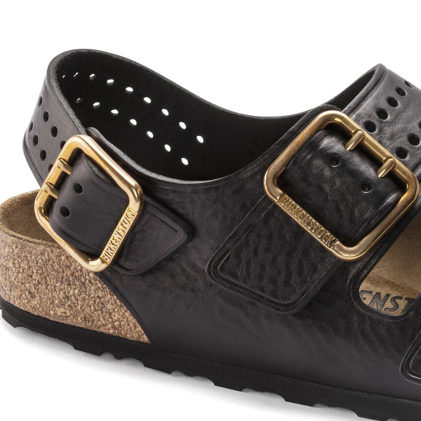 Milano Bold Natural Leather Black | BIRKENSTOCK