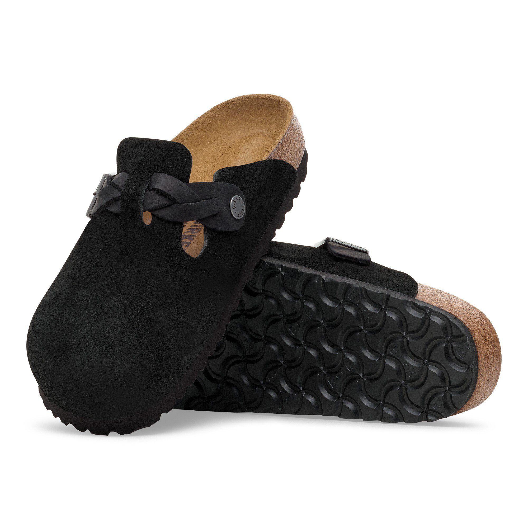 BIRKENSTOCK ボストン 26cm 黒 スエード Boston Braided / ボストン ブレイデッド スエードレザー