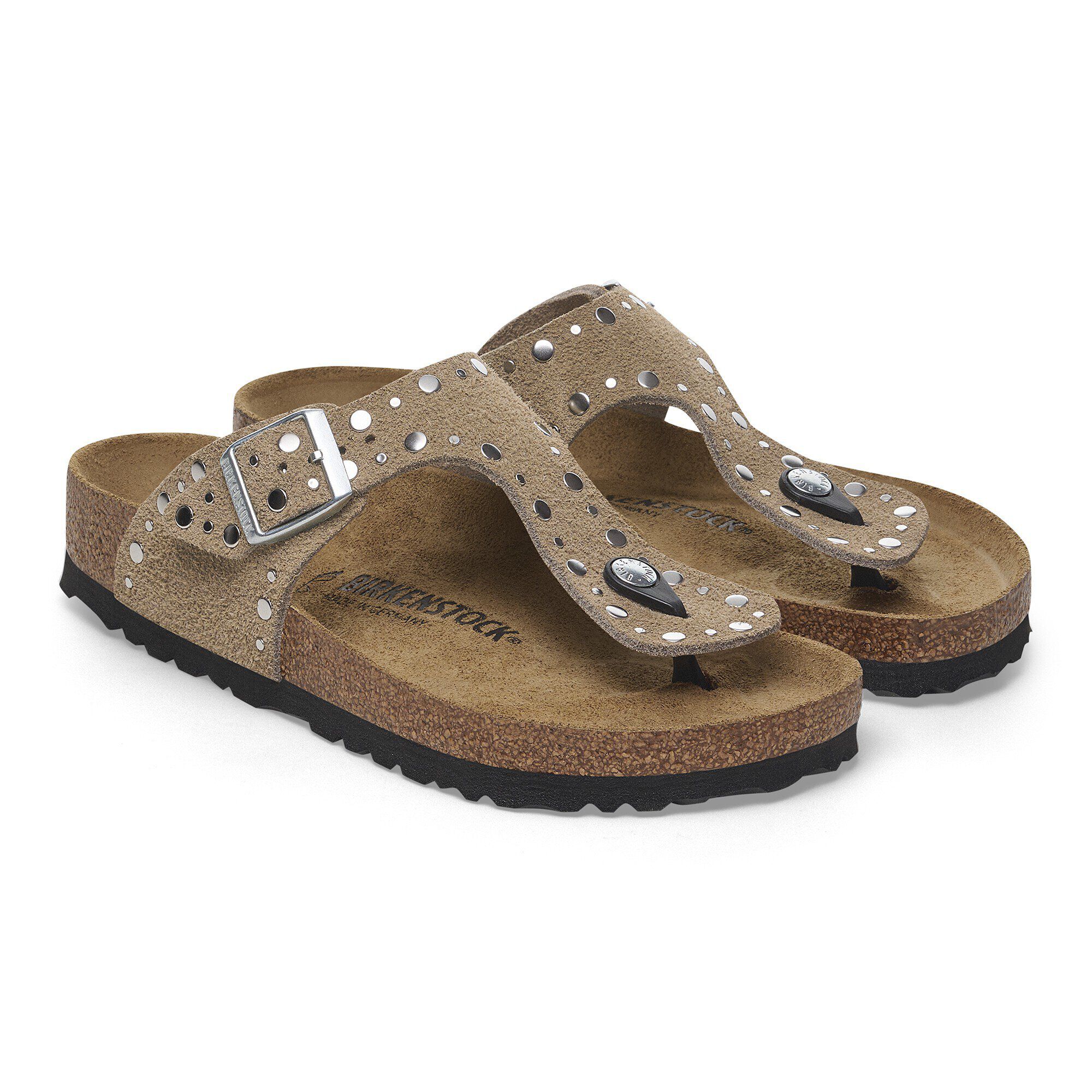 Gizeh Rivet zamsz Taupe | BIRKENSTOCK