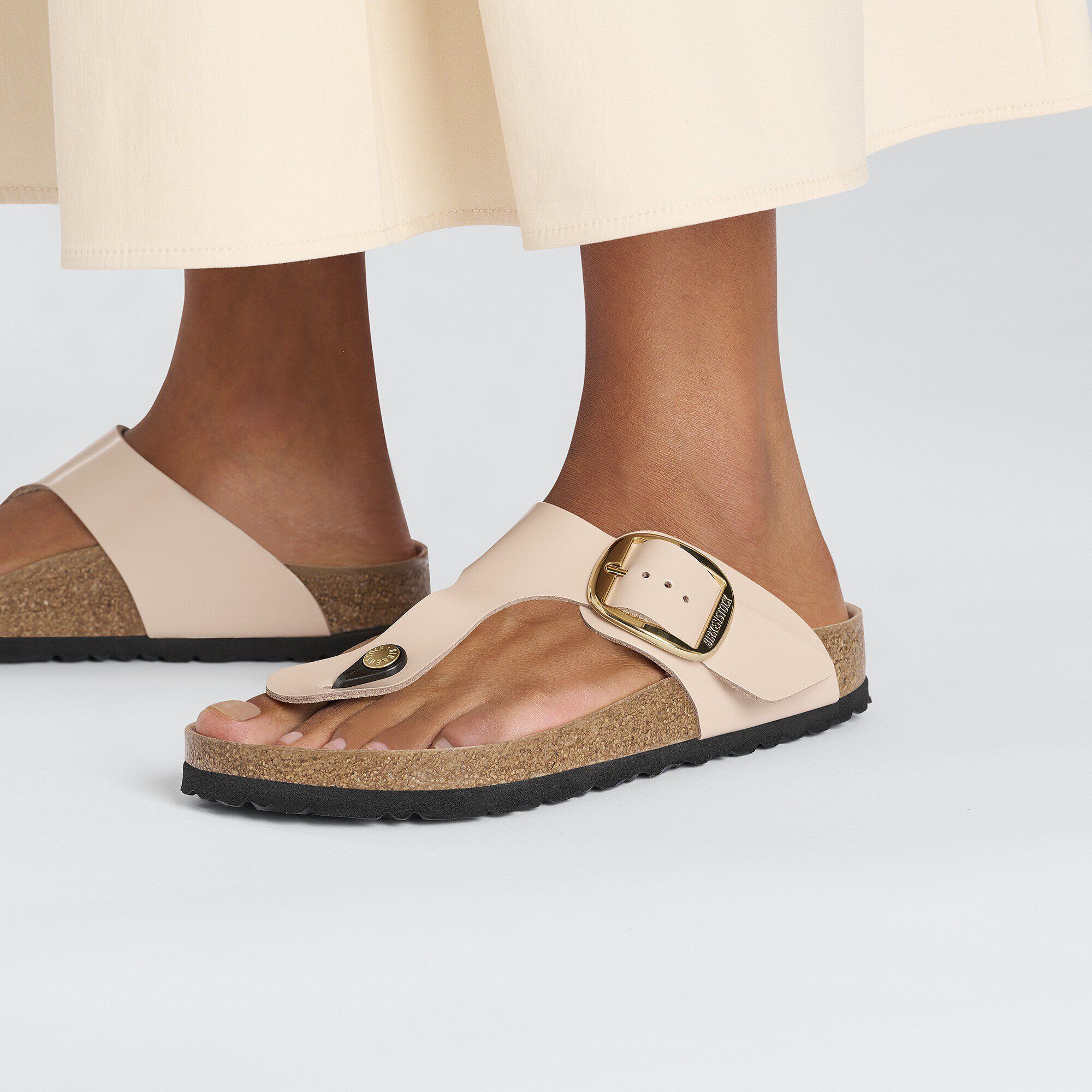 Birkenstock gizeh natural leather clearance