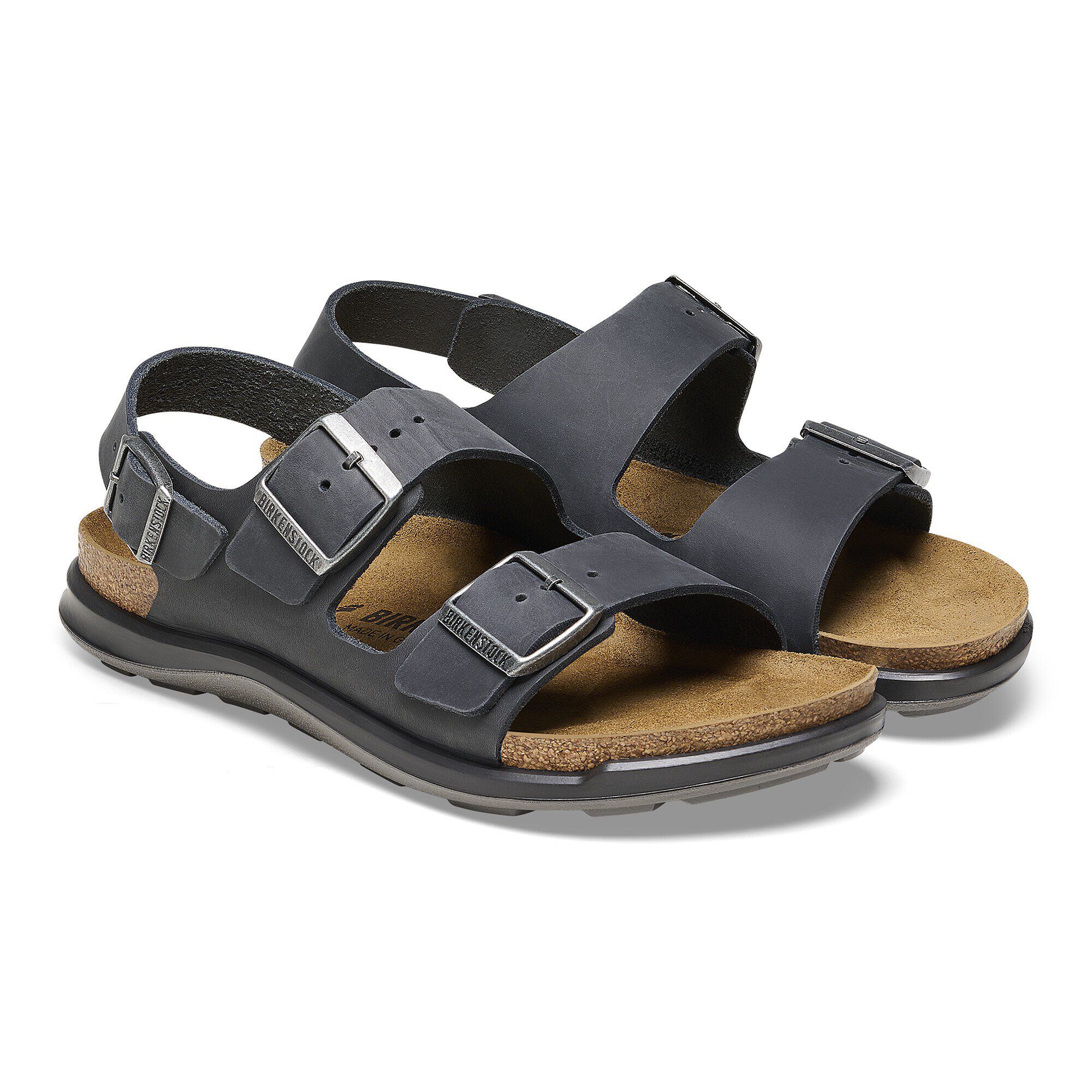靴 BIRKENSTOCK MILANO Milano Big Buckle Natural Leather Patent High Shine Digital
