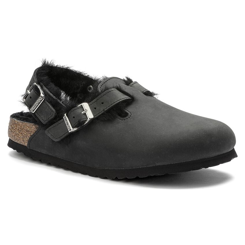 Tokio Shearling Natural Leather Oiled Black