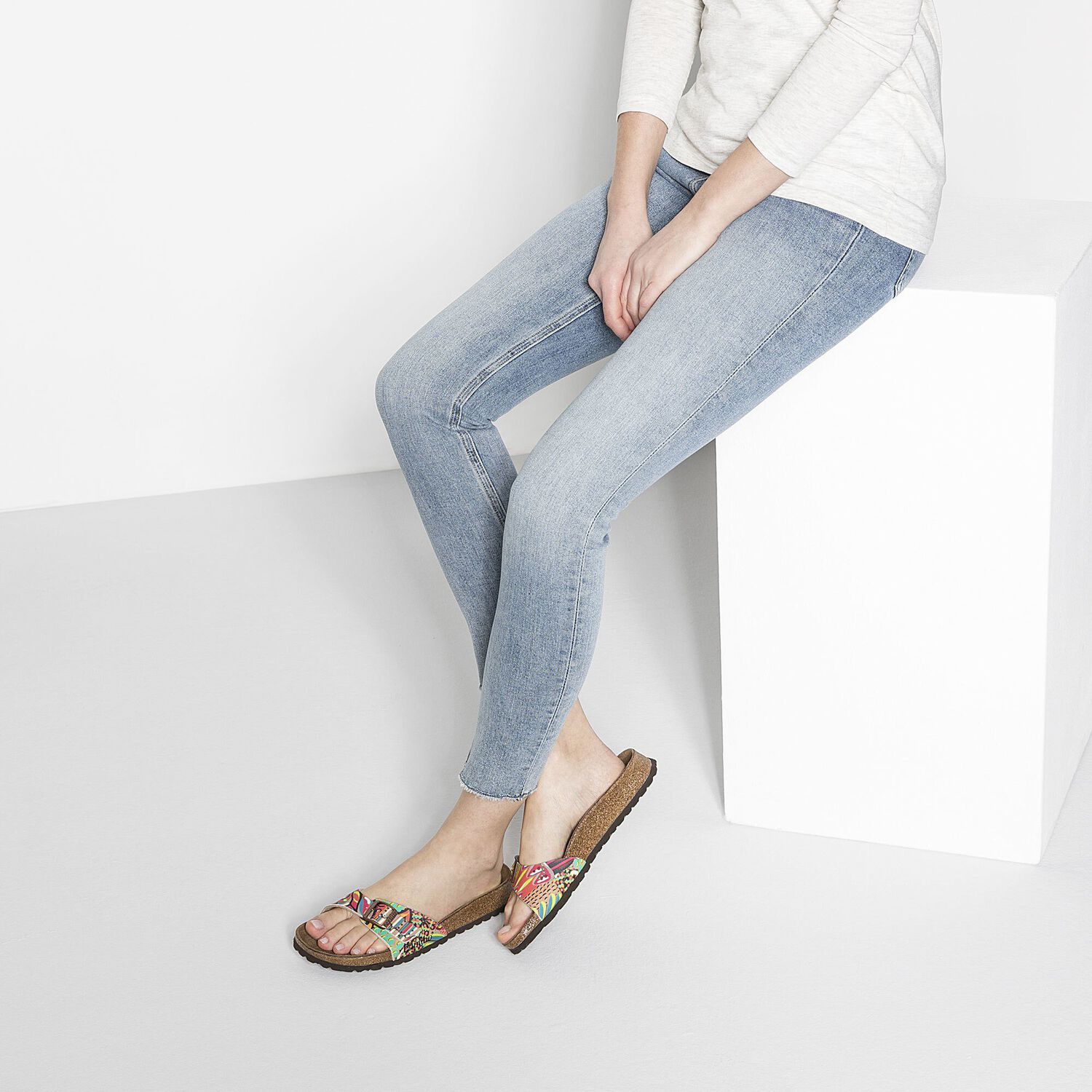 Madrid Birko Flor African Wax Raspberry Birkenstock