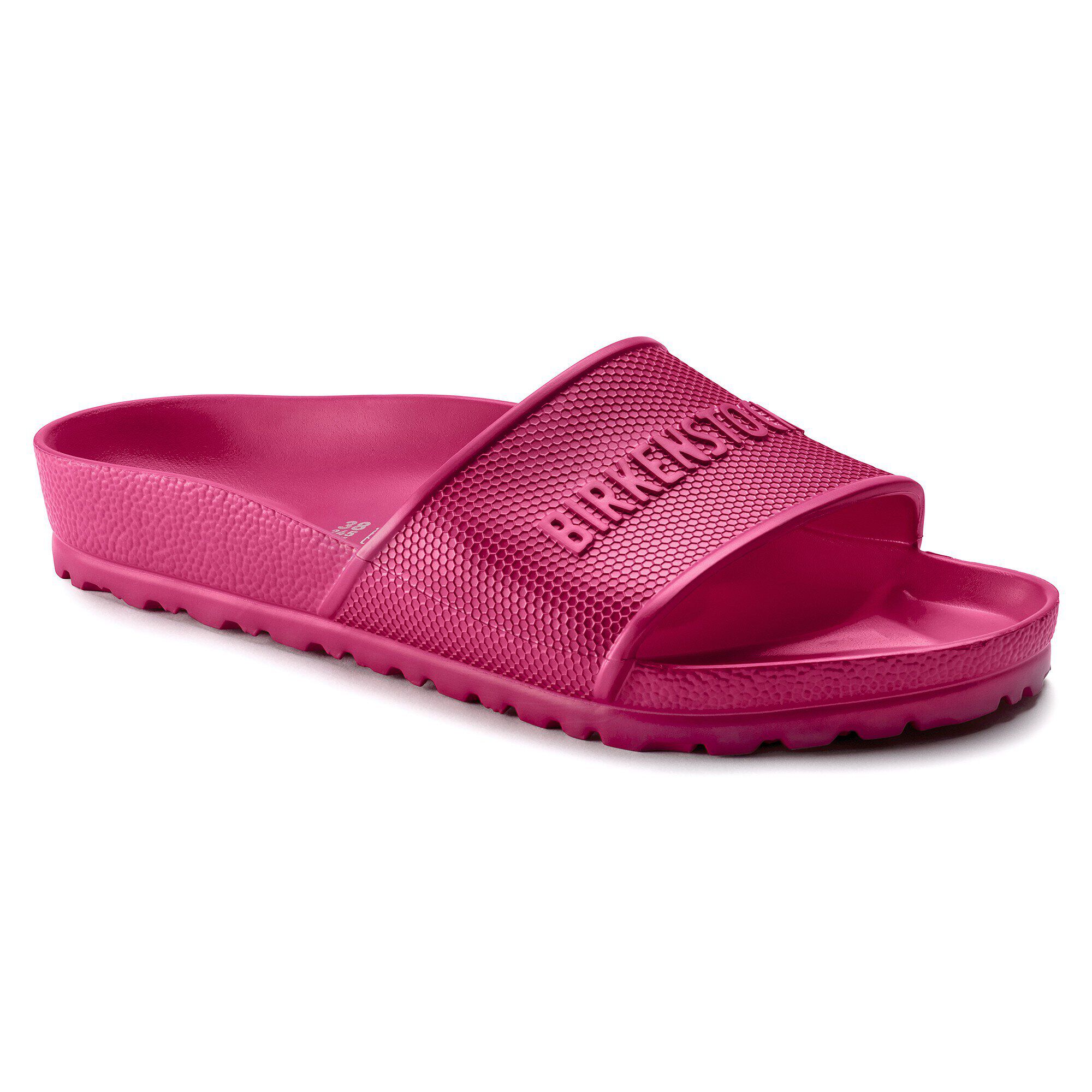 purple birkenstock sandals