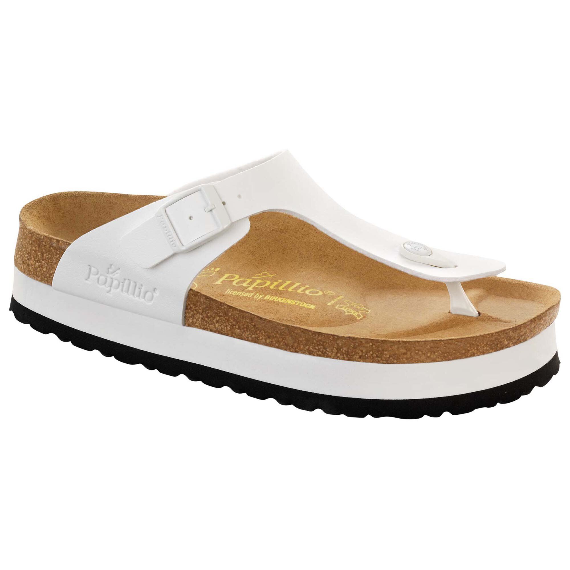 white birkenstocks platform