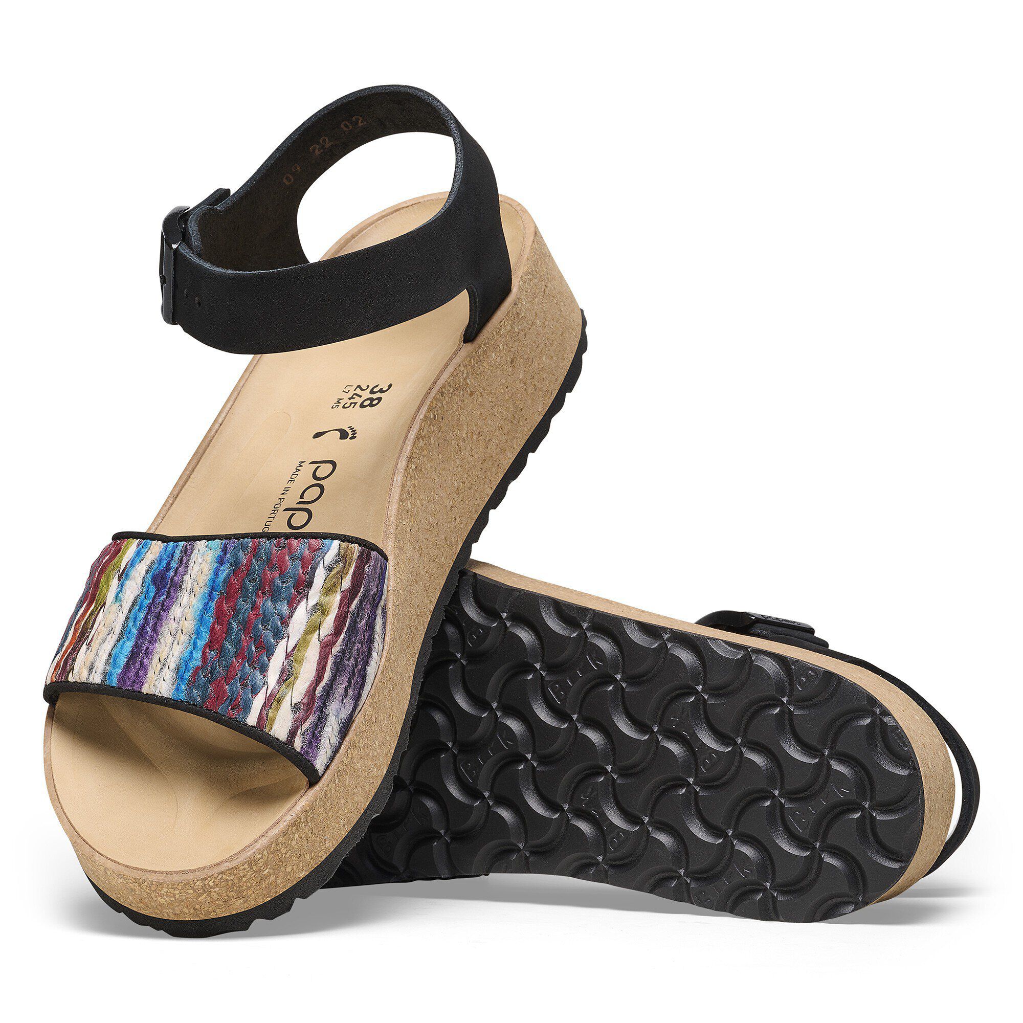 Glenda French Piping Nubuck Leather/Textile Multi Turquoise