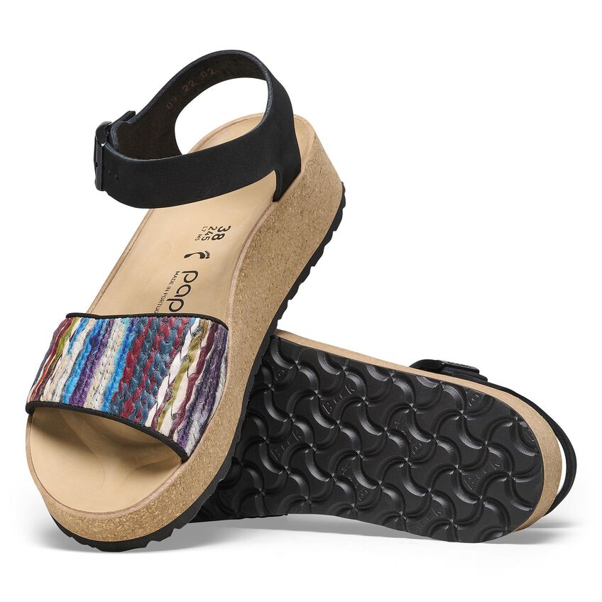 Glenda French Piping Nubuck Leather/Textile