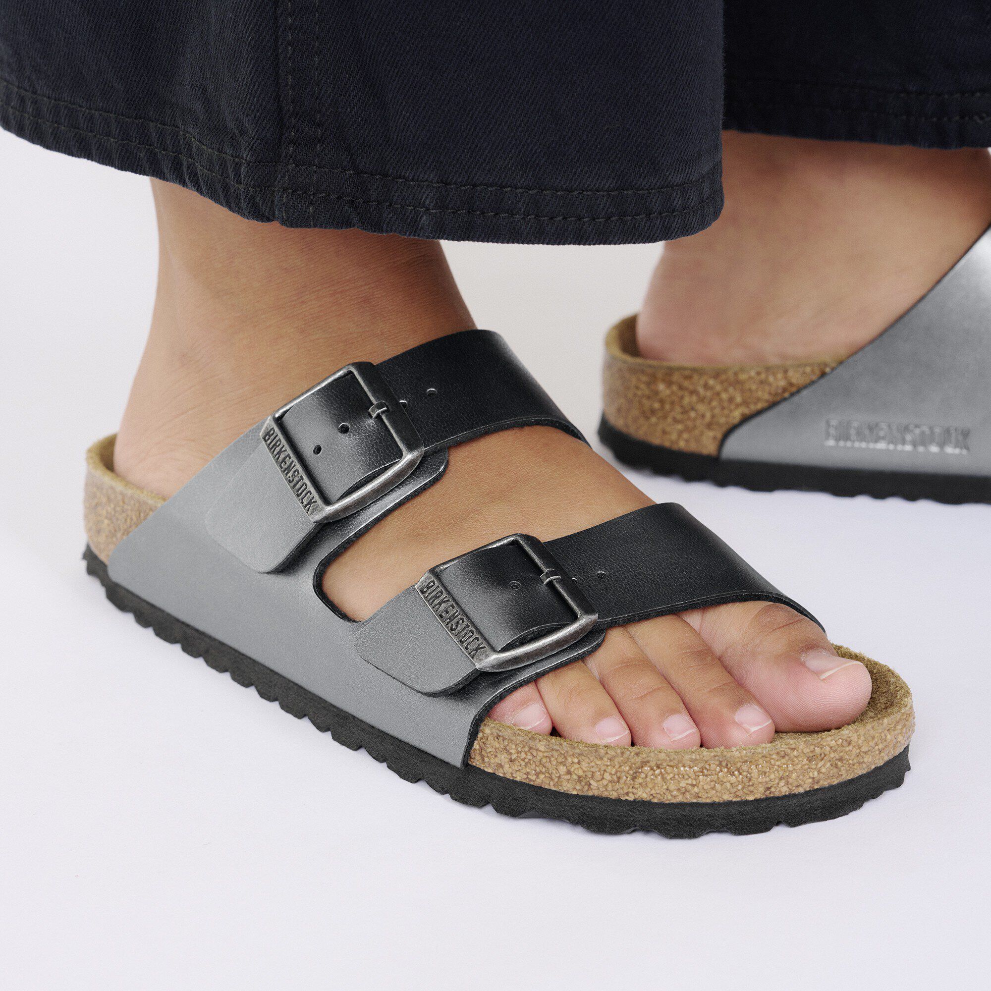 Arizona Birko-Flor Metallic Black | BIRKENSTOCK