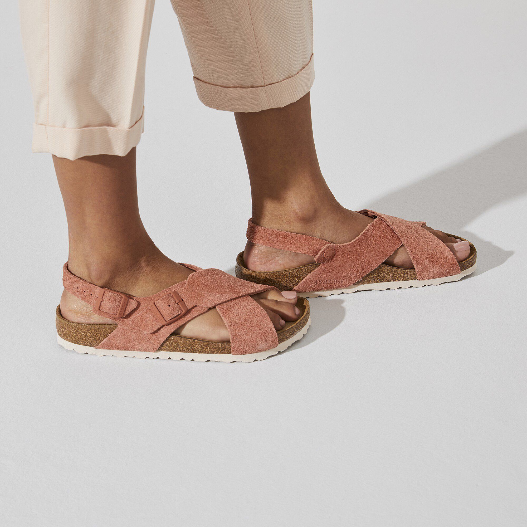 Tulum Soft Footbed Suede Leather Earth Red