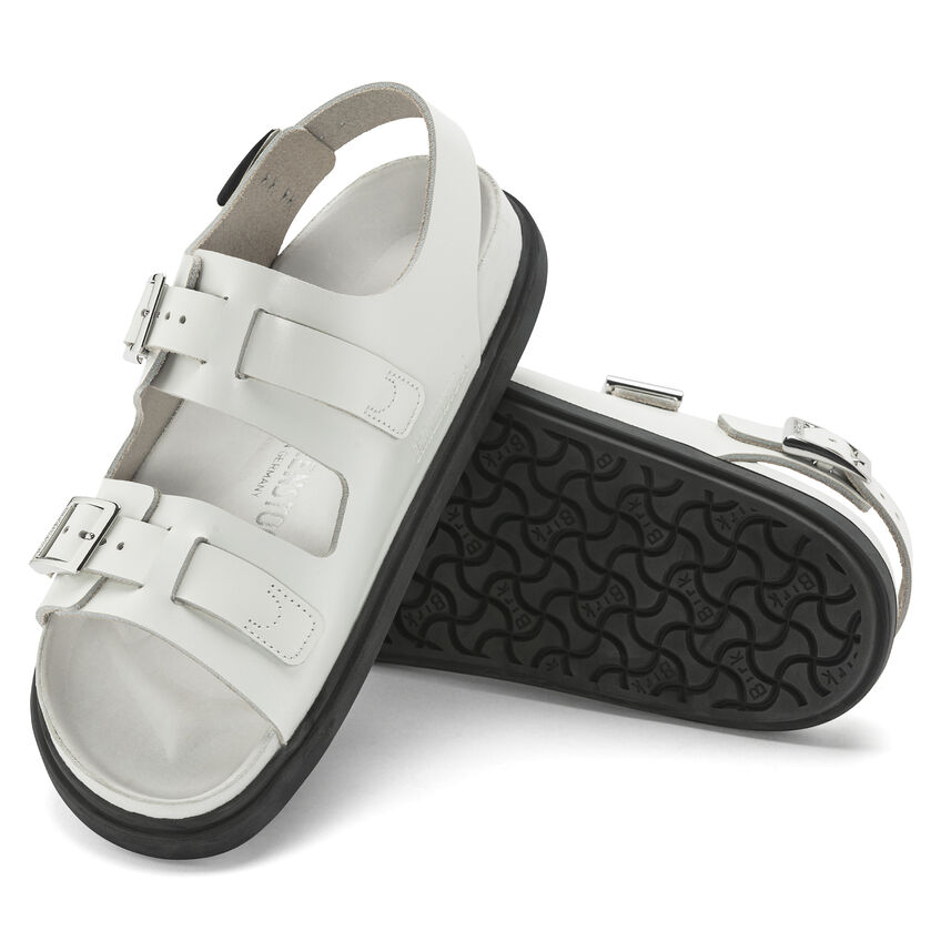 Cannes Natural Leather White BIRKENSTOCK