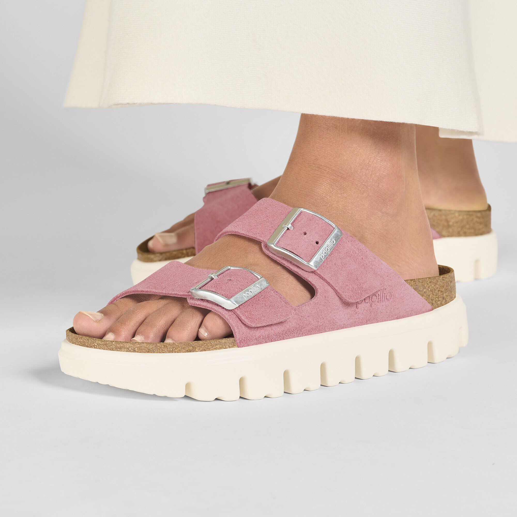 Birkenstock suede arizona sandals pink shop