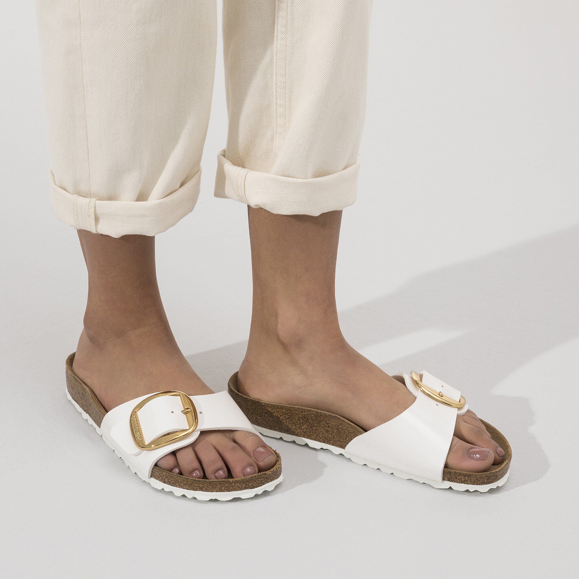 Big buckle birkenstock white clearance