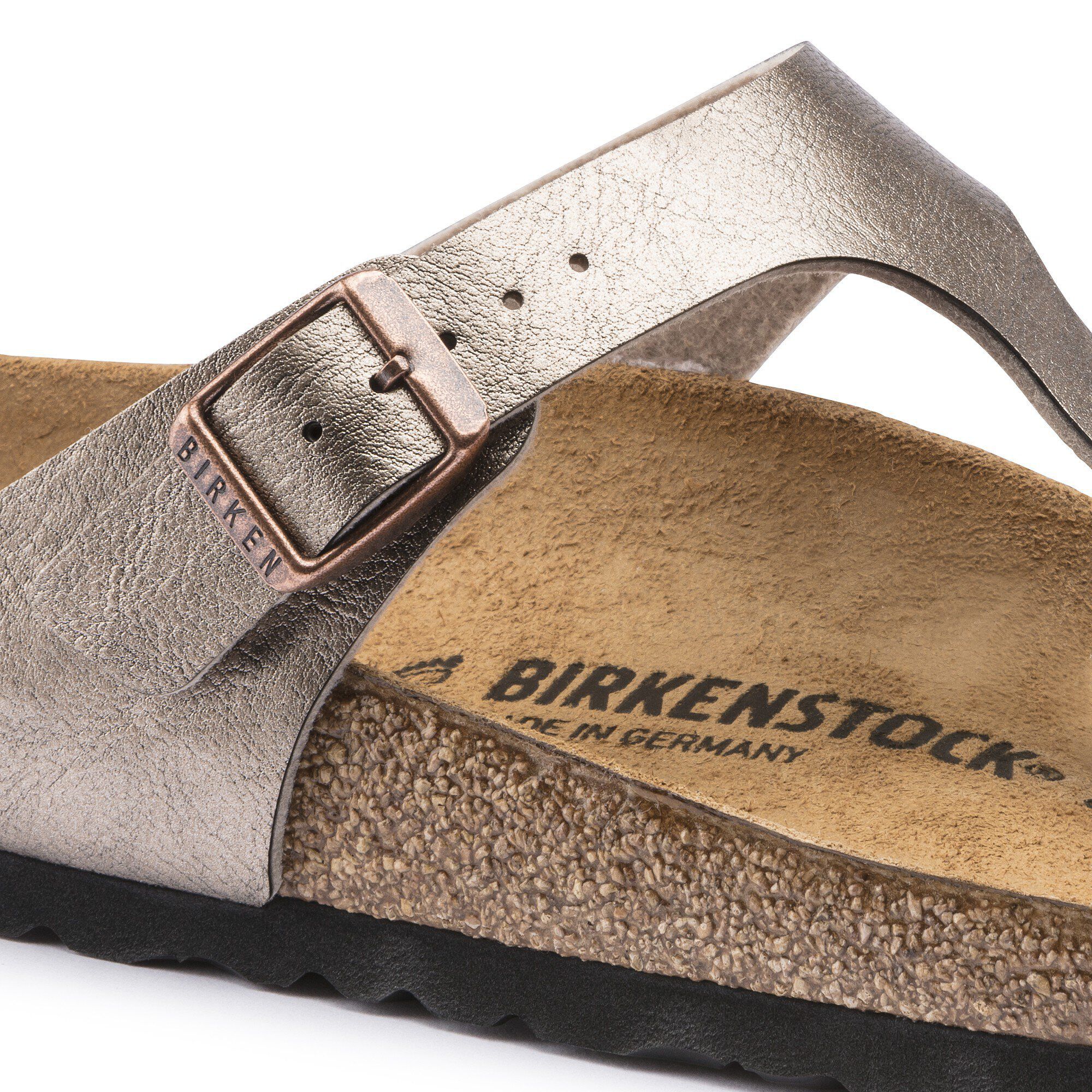 Birkenstock metallic taupe gizeh new arrivals