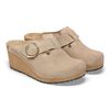 Fanny Ring-Buckle Suede Leather