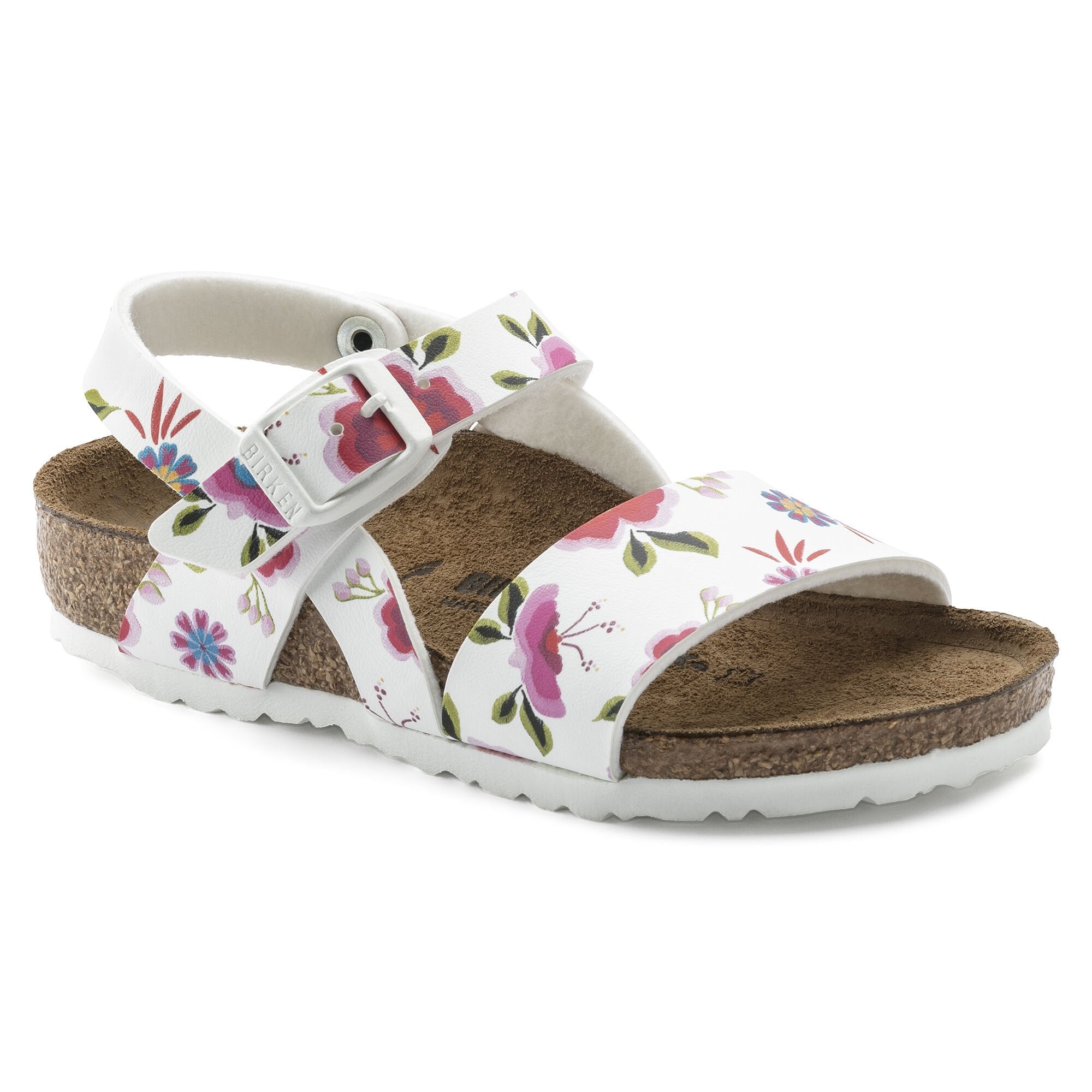 White top floral birkenstock