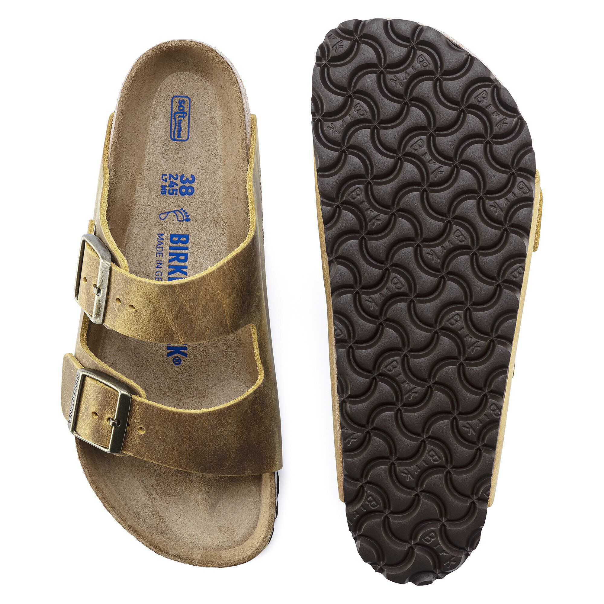 Birkenstock arizona soft footbed ochre top