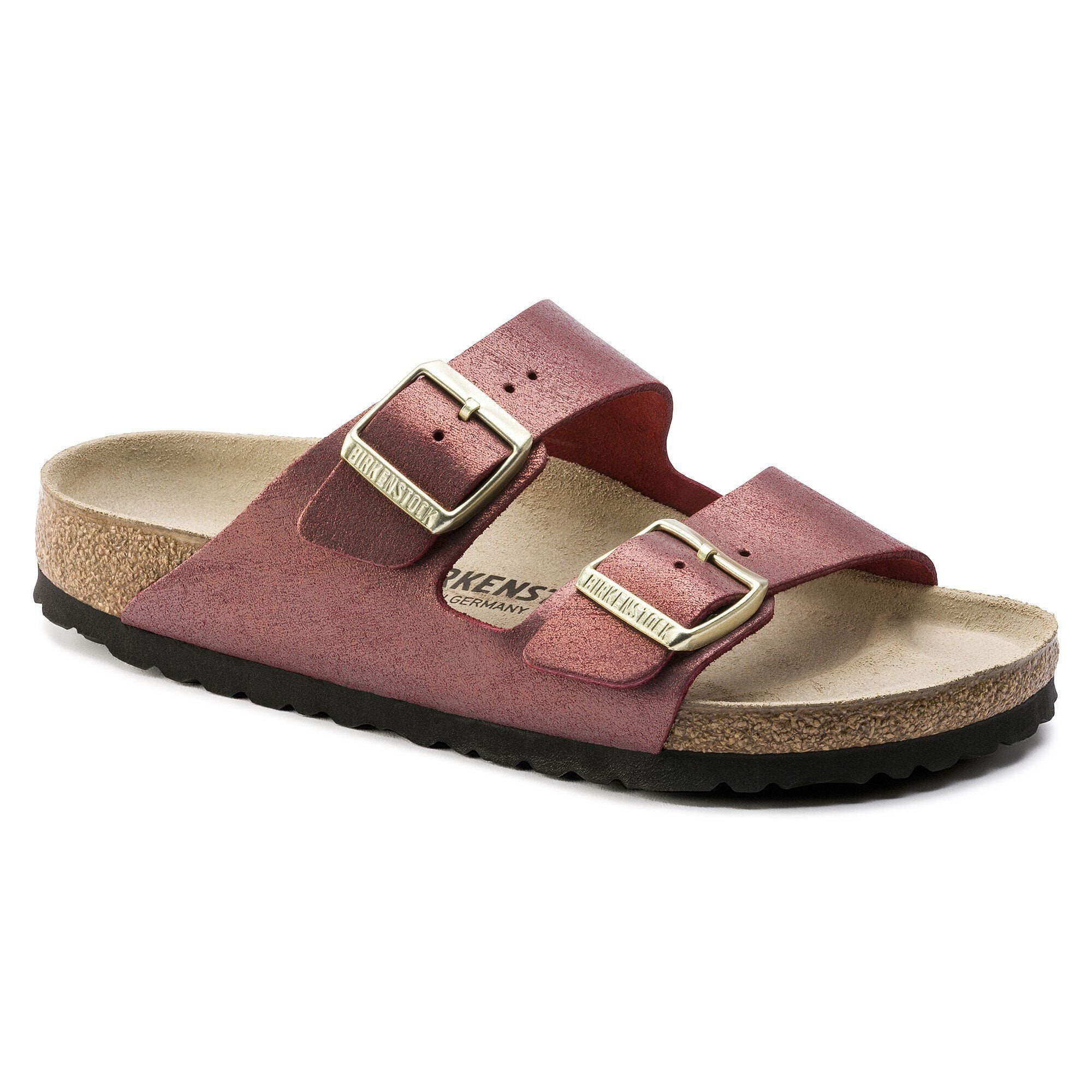Washed metallic pink birkenstock hot sale