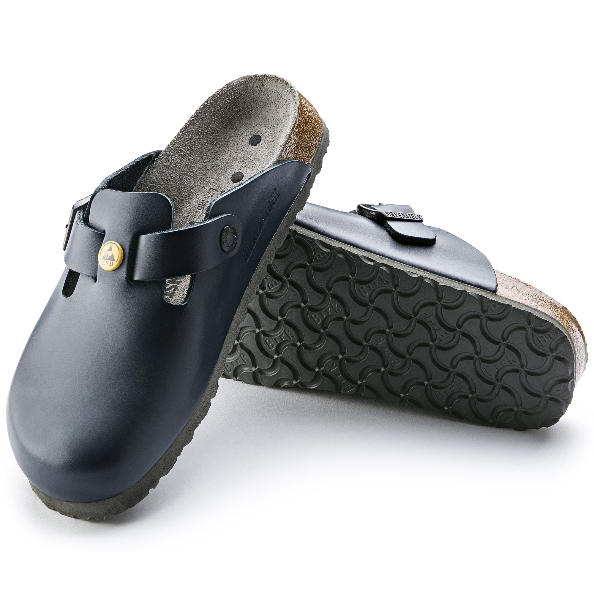 Boston ESD Leather Blue BIRKENSTOCK