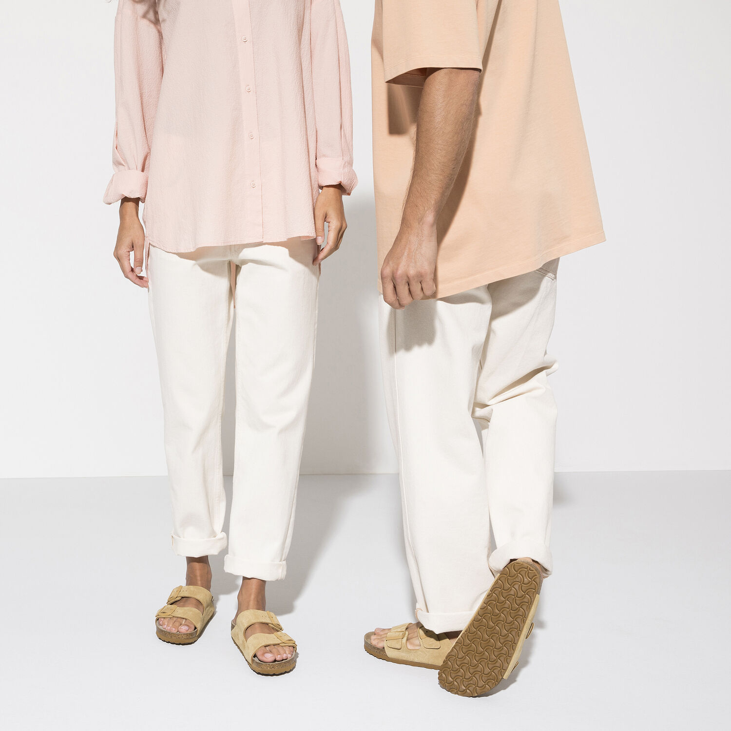 arizona soft footbed suede leather latte cream