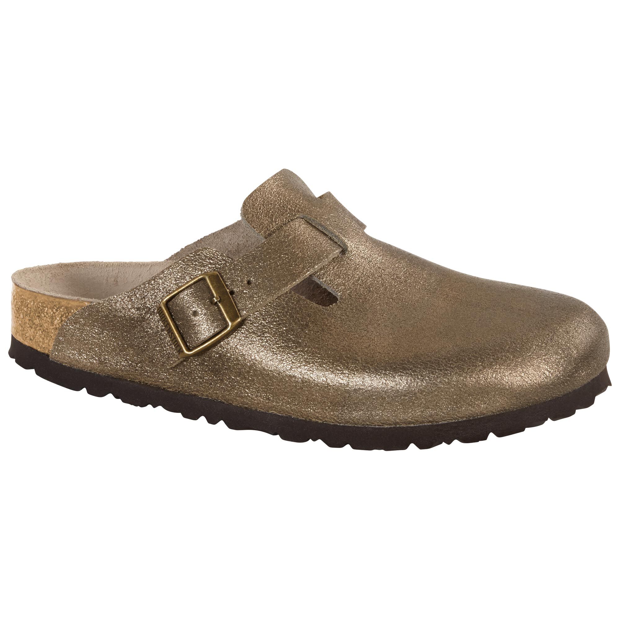 Boston Suede Leather Washed Metallic Antique Gold