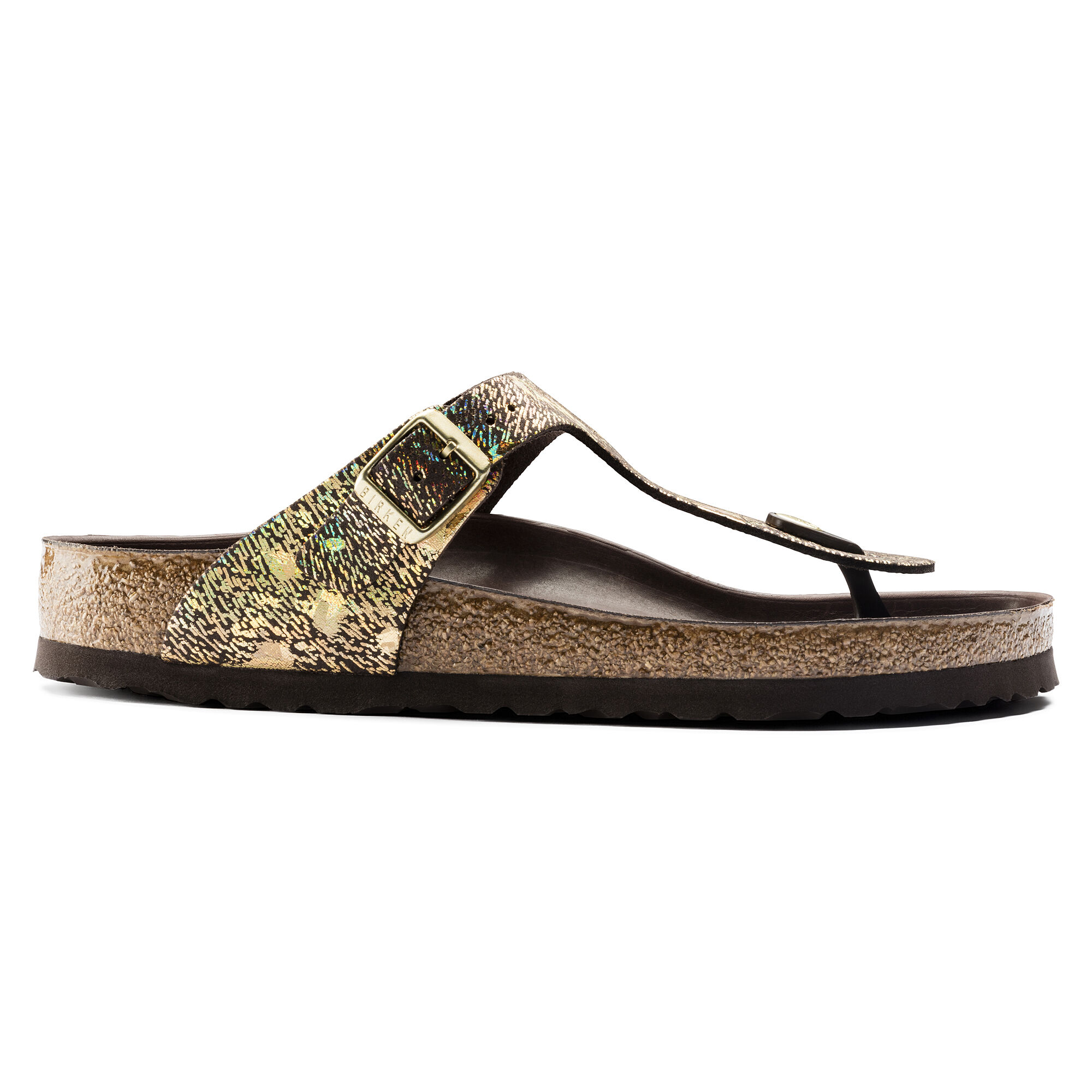 Gizeh Leather Spotted Metallic Brown | BIRKENSTOCK