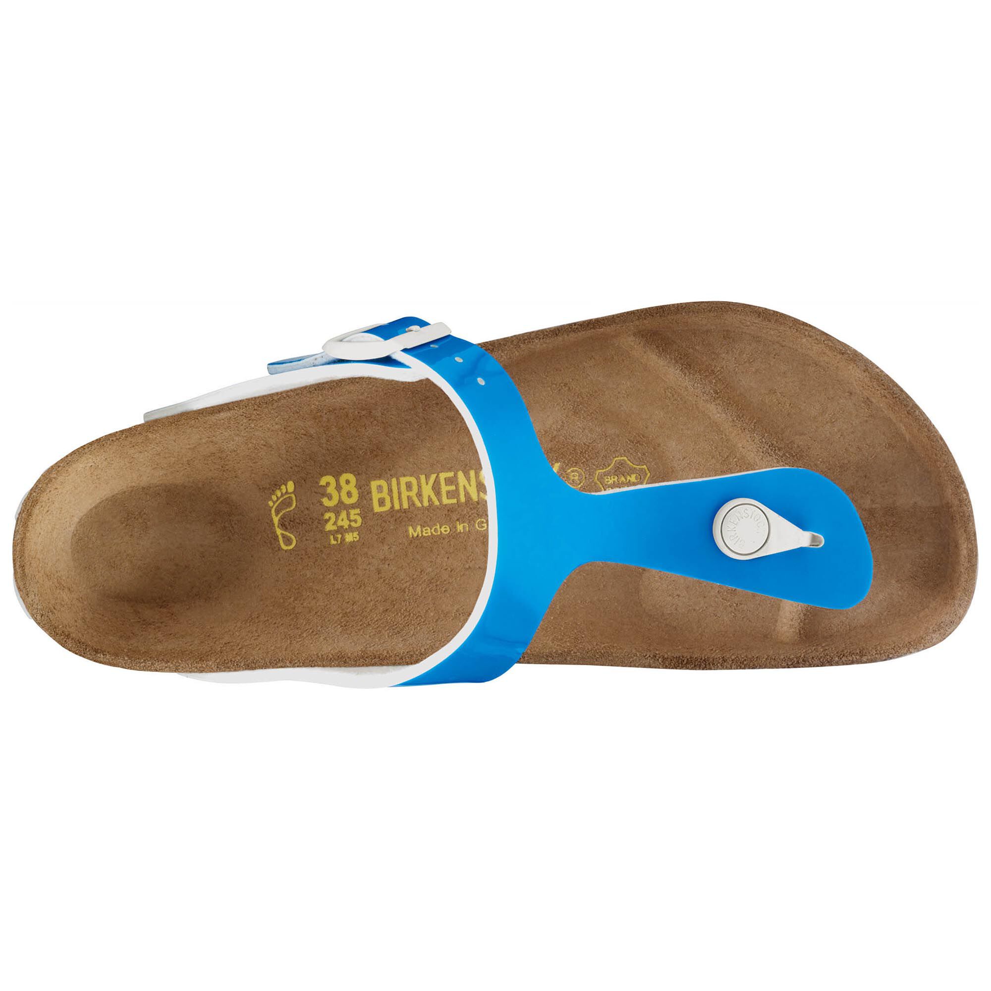 Gizeh Birko Flor Patent Neon Blue Patent BIRKENSTOCK