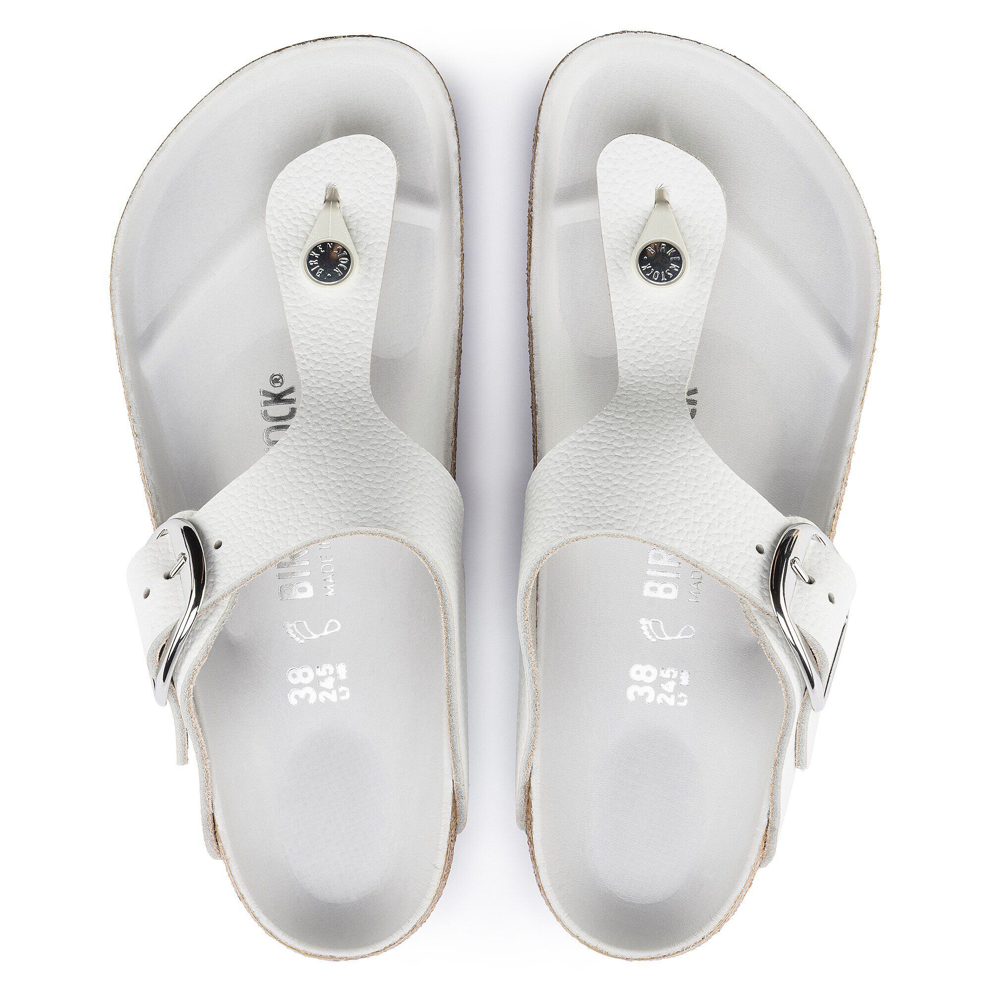 Birkenstock gizeh white leather on sale
