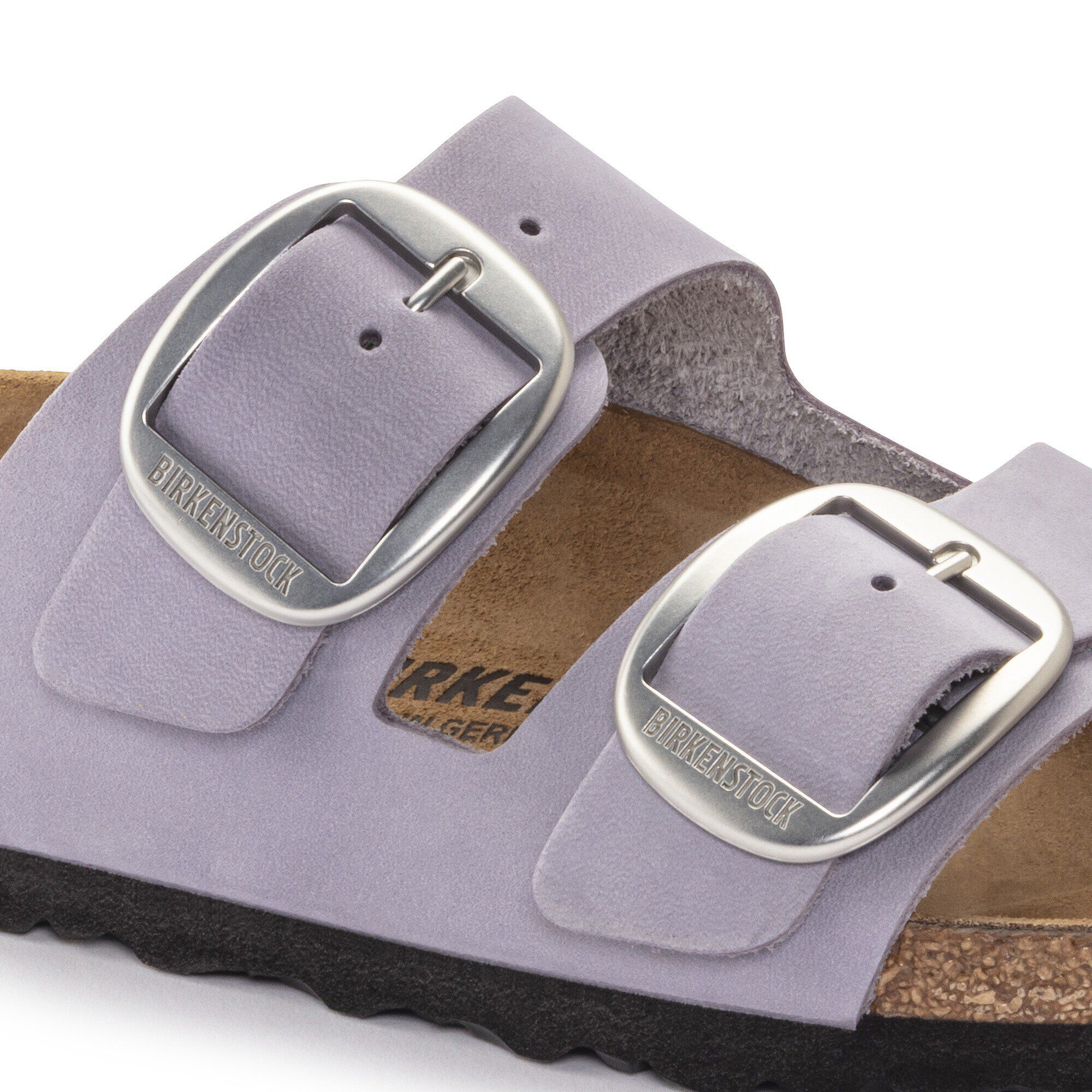 Arizona Big Buckle Nubuck Leather Purple Fog BIRKENSTOCK
