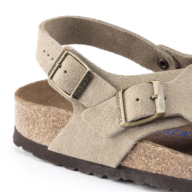 Indigenous grådig Ret Tulum Soft Footbed Suede Leather Taupe | BIRKENSTOCK