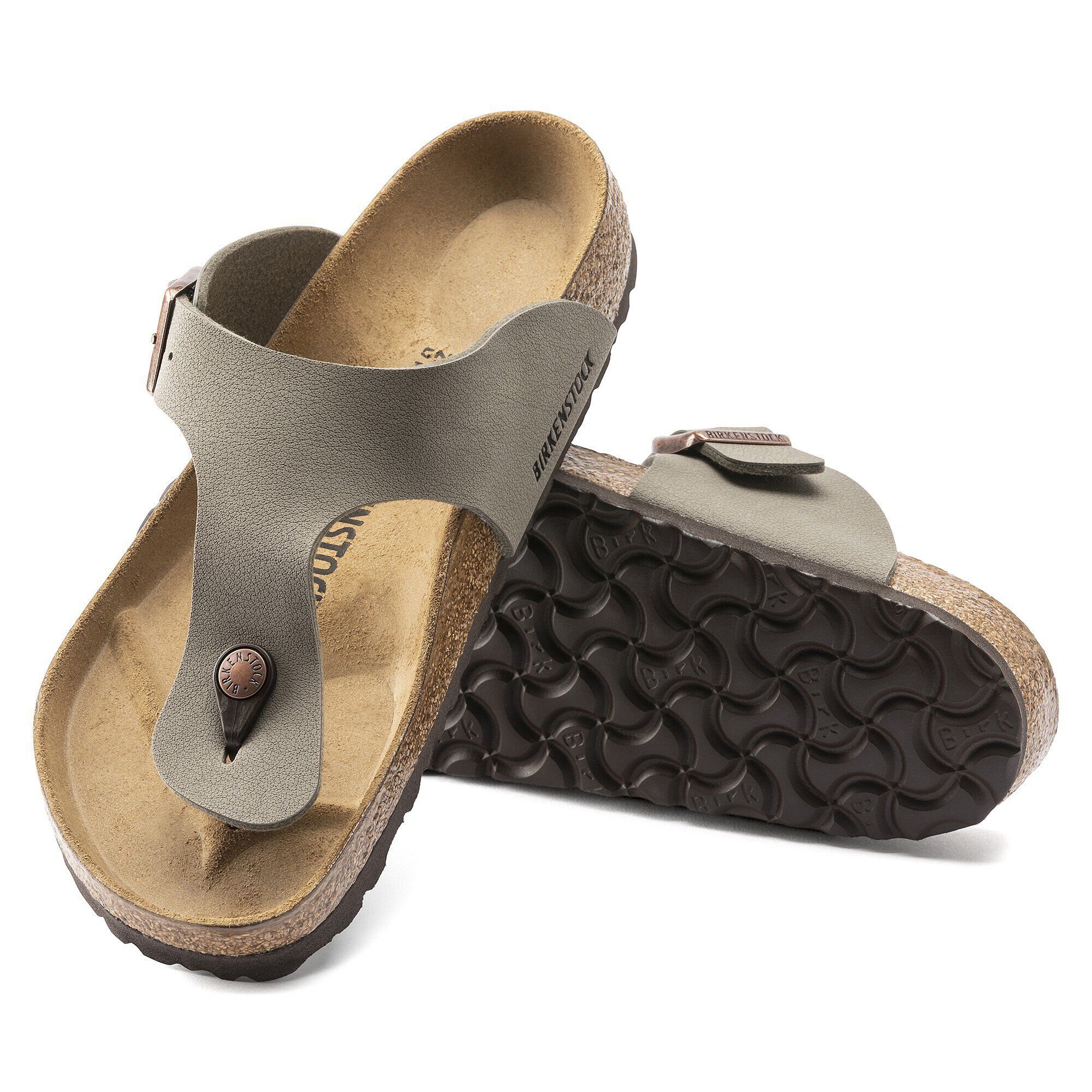 Birkenstock birko flor nubuck stone on sale