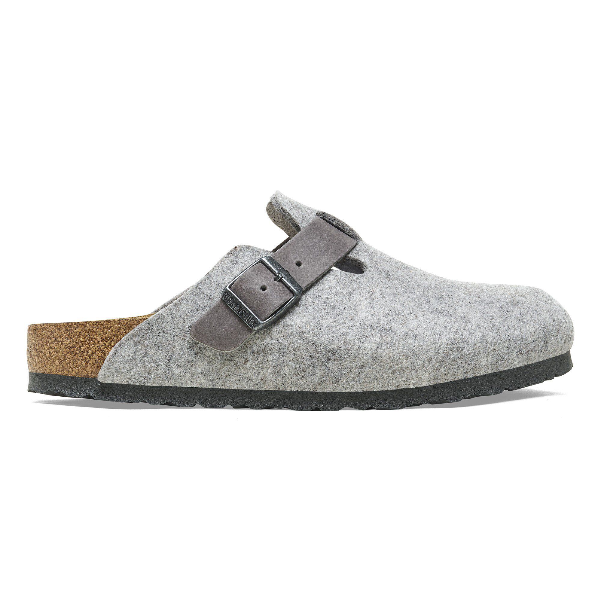 Birkenstock boston grey felt outlet