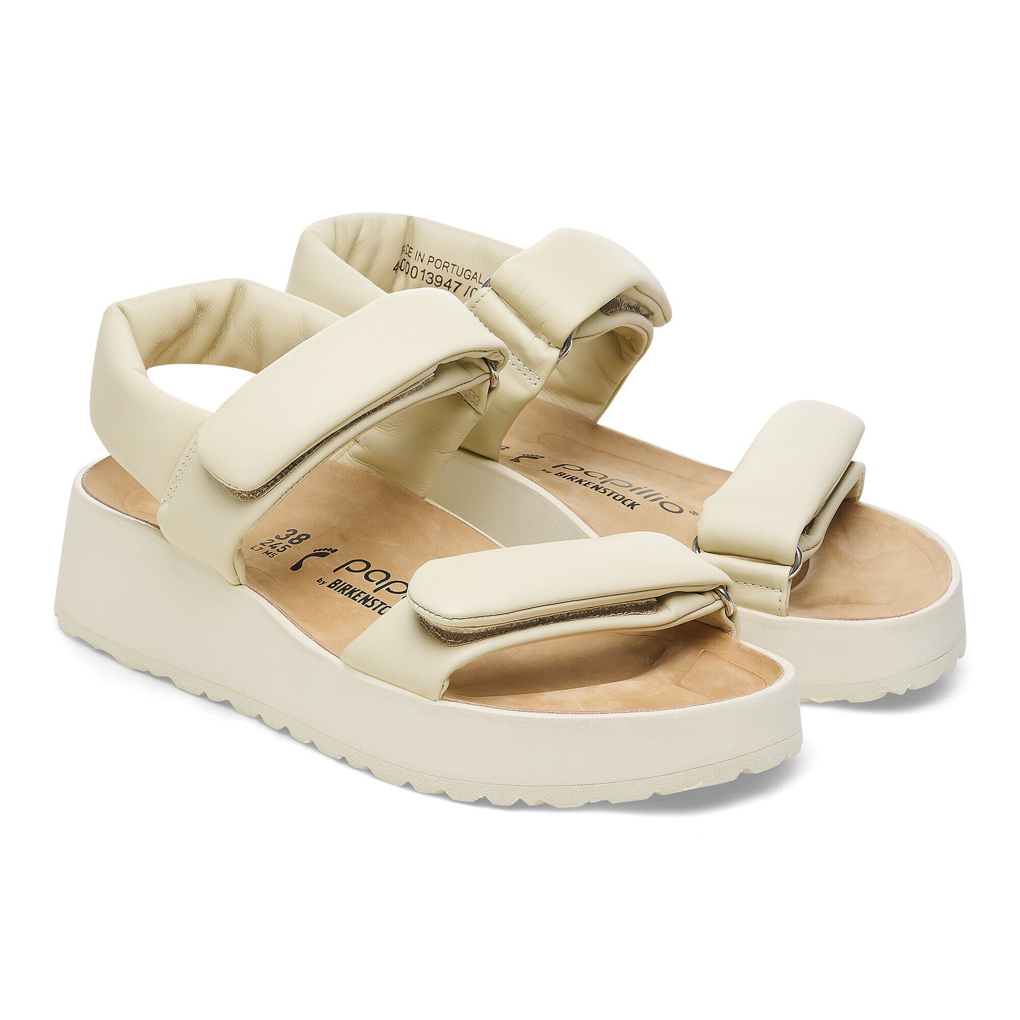 サンダル・ミュール BIRKENSTOCK Women Sandals G1001135 Beige Birkenstock Women's Arizona Birko-Flor Sandals in New Beige