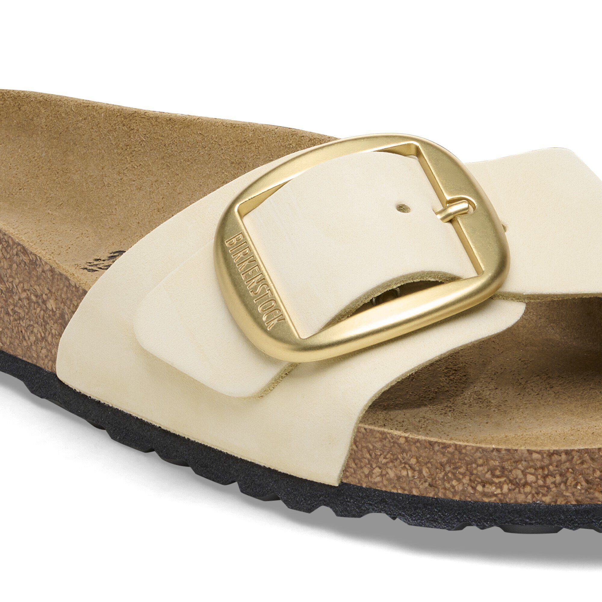 Madrid Big Buckle Nubuck Leather Ecru | BIRKENSTOCK