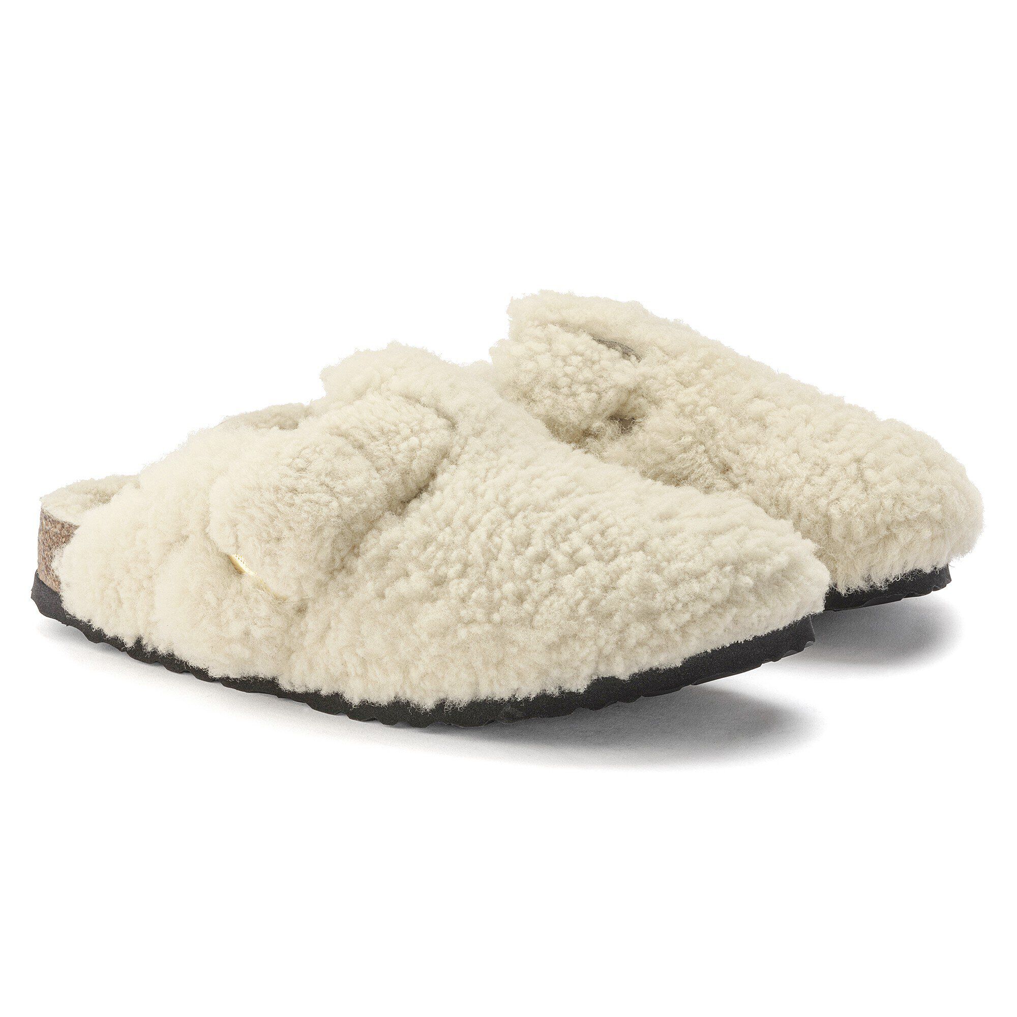 Boston Big Buckle Shearling Teddy Eggshell | BIRKENSTOCK