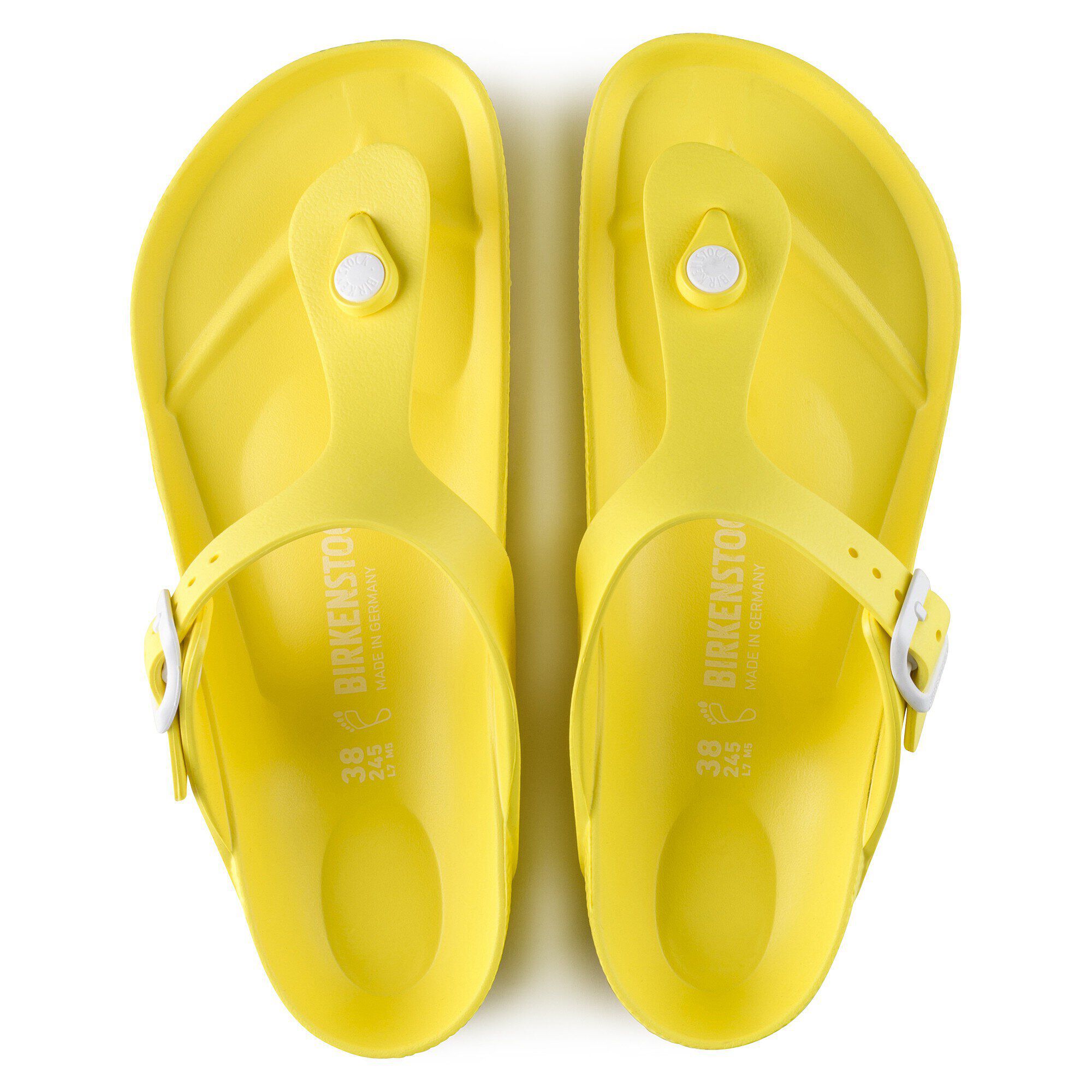 Yellow gizeh birkenstock sales